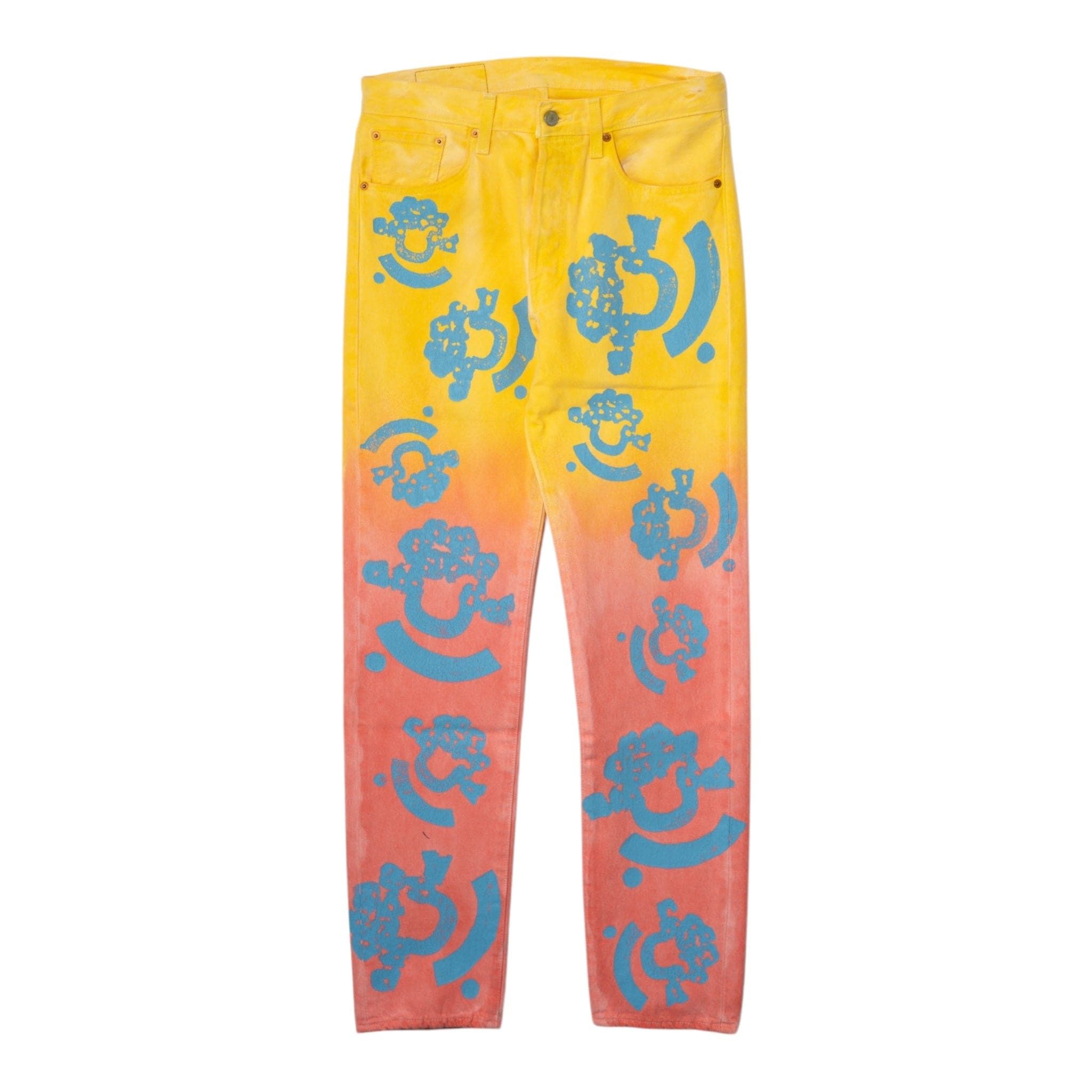 DENIM TEARS X Bstroy Gradient Jeans Yellow Orange Size US 30 / EU 46 - 1 Thumbnail