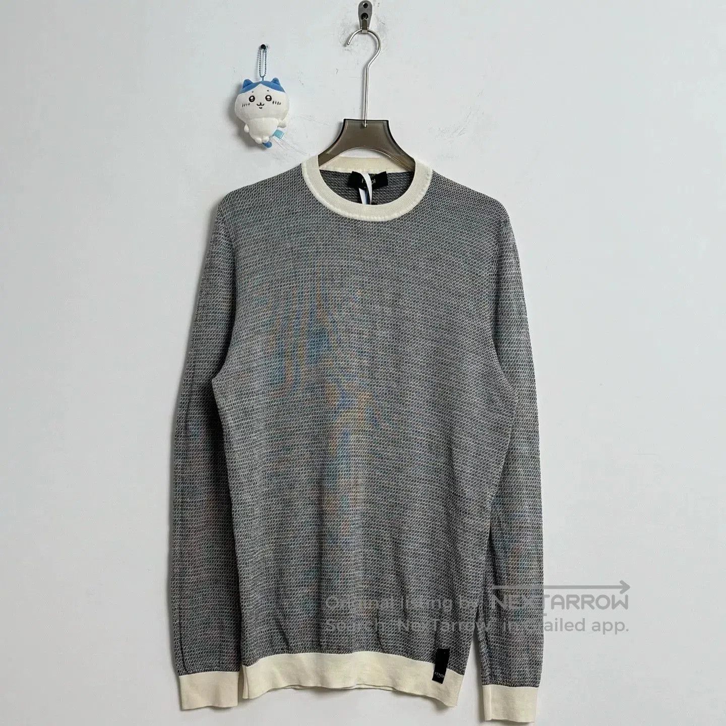 Fendi Logo Knit Wool Sweater 54 Size.