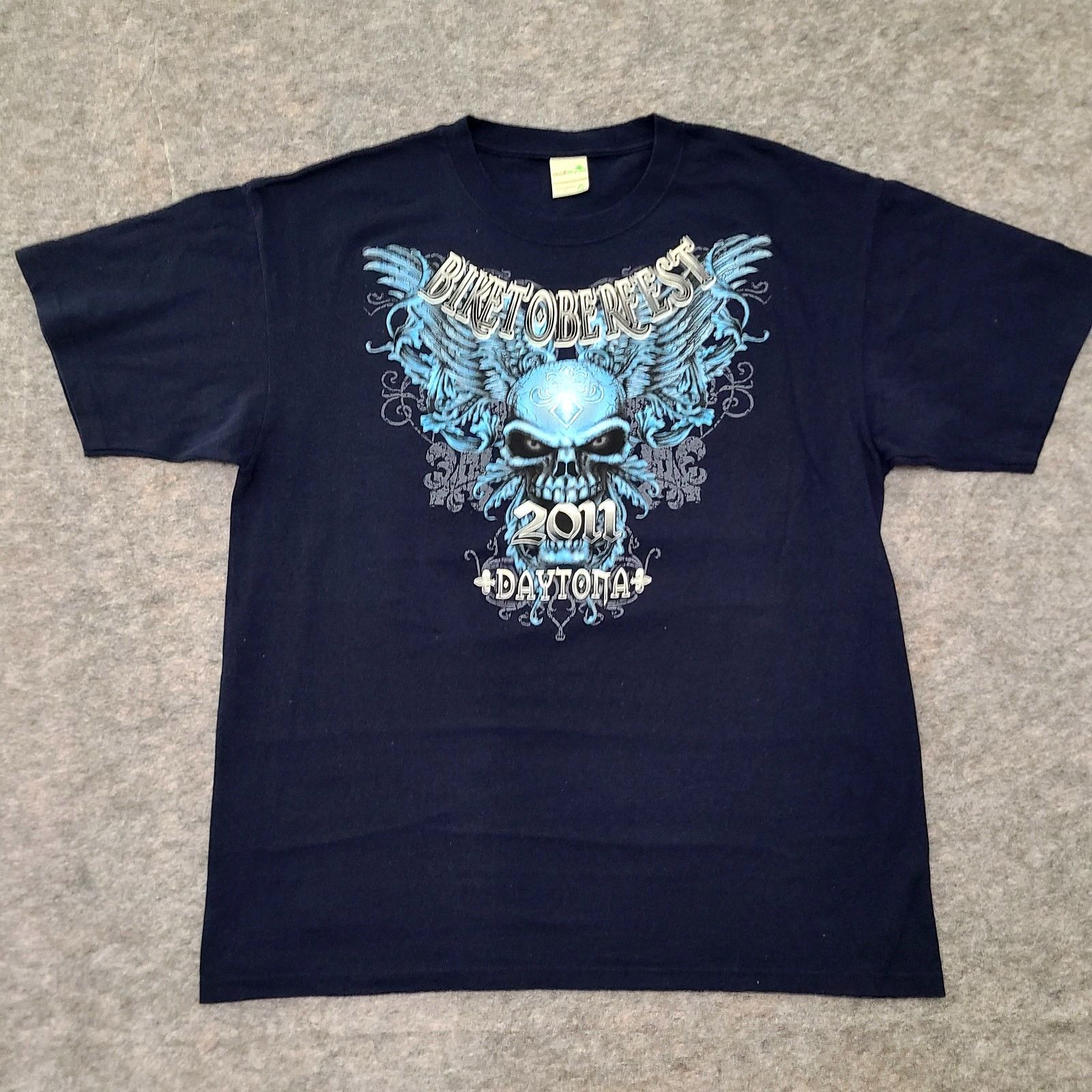 Anvil Daytona Biker Shirt Mens Extra Large Blue 2011 Biletoberfest Size US XL / EU 56 / 4 - 1 Thumbnail