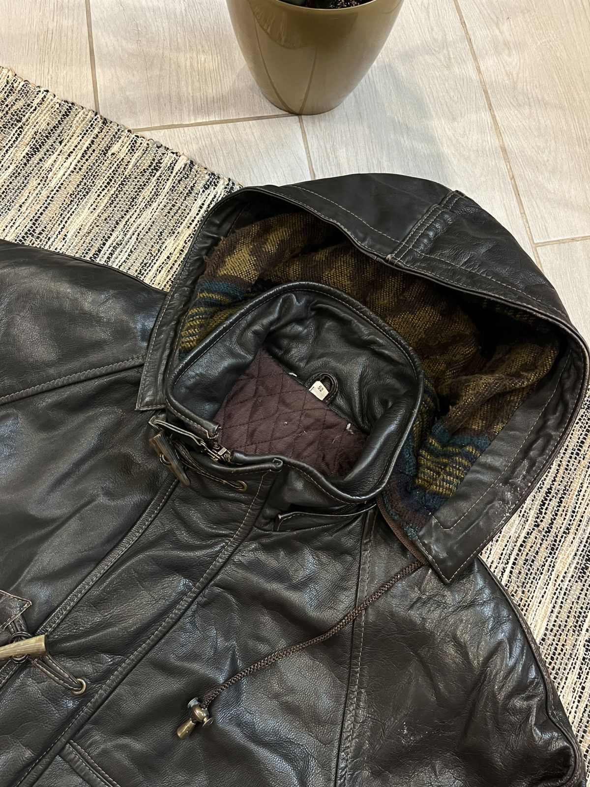 Vintage Vintage Avantgarde Leather Jacket 80s rare retro Size US L / EU 52-54 / 3 - 10 Thumbnail