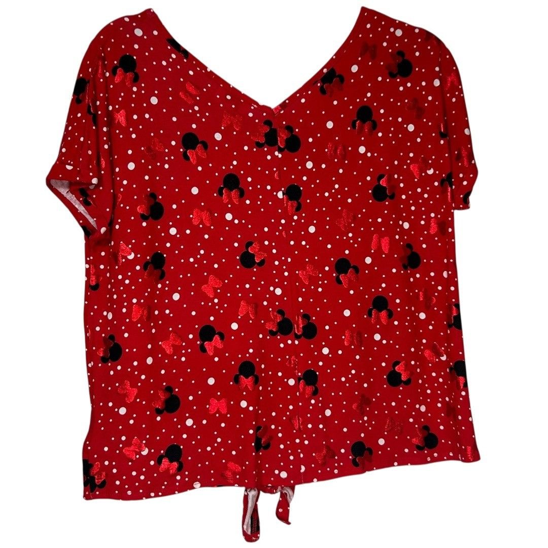 Disney NWOT Disney Parks Minnie Mouse Red Polka Dot Tie Front - Shi Size M / US 6-8 / IT 42-44 - 2 Thumbnail