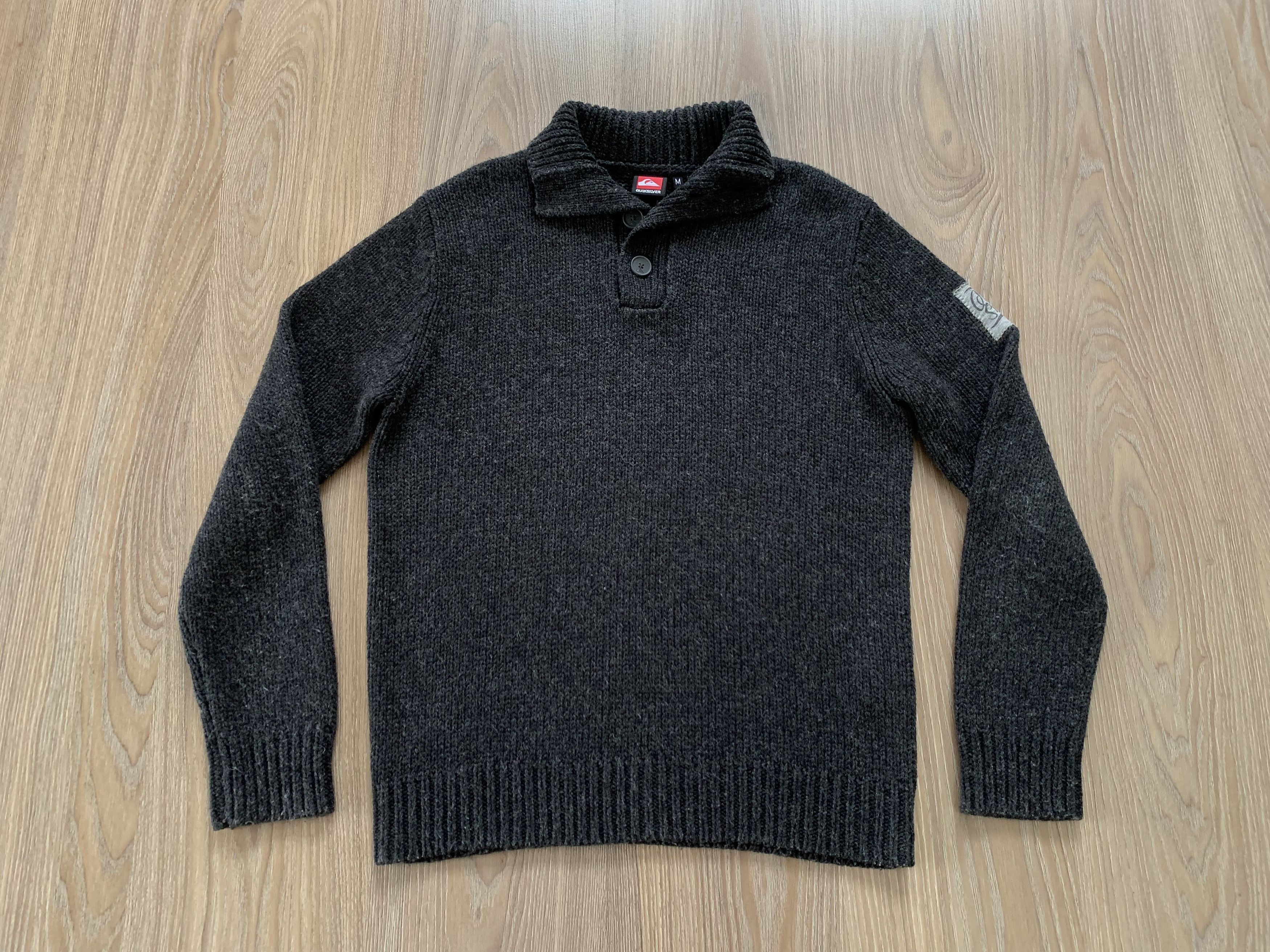 Quicksilver Vintage Quicksilver Grey Wool 1\4 Zip Sweater Size US M / EU 48-50 / 2 - 2 Thumbnail