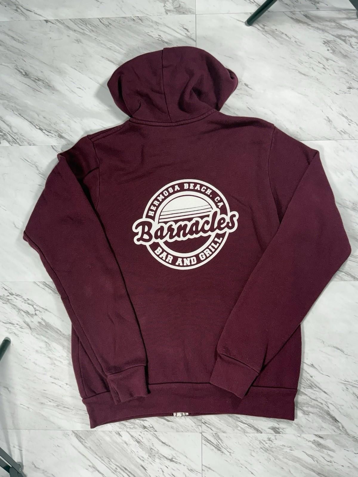 Other Barnacles Hermosa Beach Bar & Grill Hoodie Zip Up Maroon #8 Size US S / EU 44-46 / 1 - 3 Thumbnail