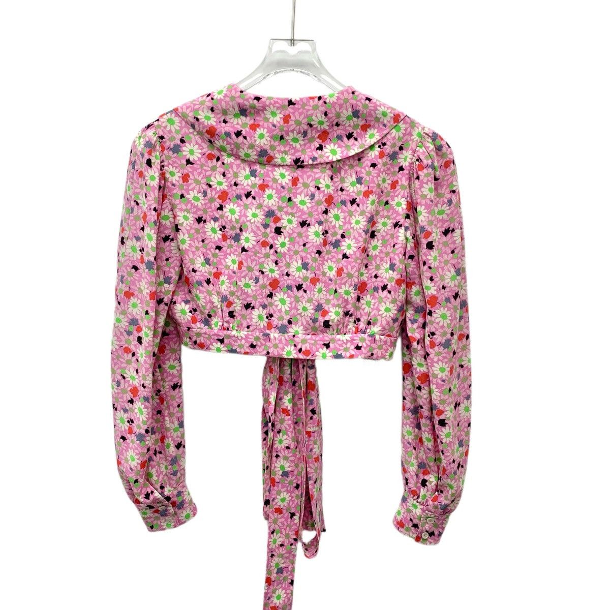 Miu Miu Miu Miu Silk Long Sleeve Tie Waist Shirt K26WX Size XS / US 0-2 / IT 36-38 - 2 Thumbnail