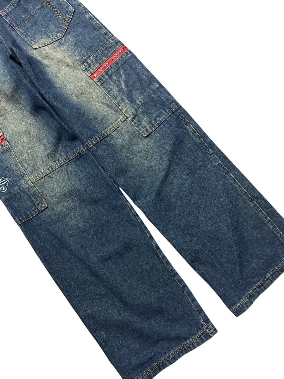 Beauty Beast 💥Baggy💥Vtg 90s Japanese Mudwash Zipper Pocket Cargo Size US 27 - 16 Thumbnail