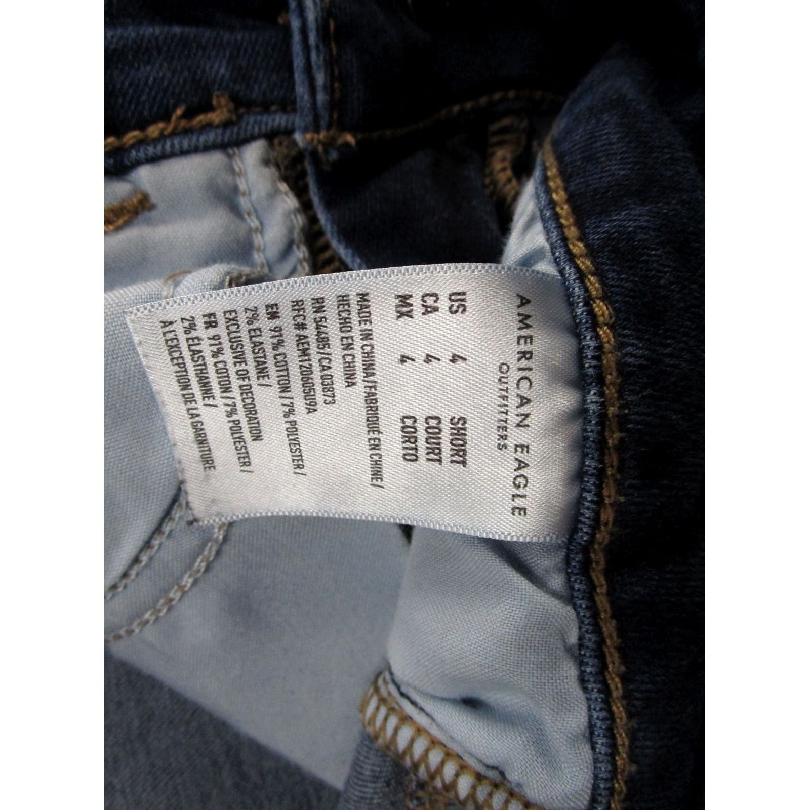 American Eagle Outfitters American Eagle Outfitters Jegging Jeans Size 4 Short Distressed Hi Rise Stretch Denim Blue Women’s 5-Pocket Design Size 27" / US 4 / IT 40 - 6 Thumbnail