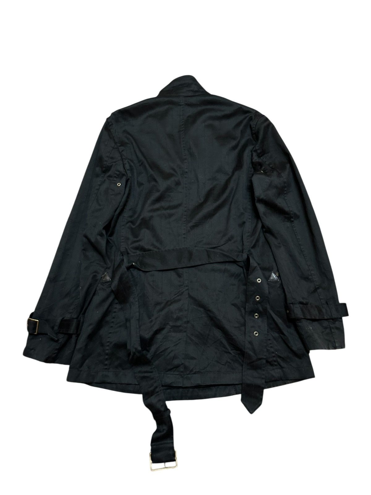 Seditionaries PPFM Black Belted Military Peacoat Jacket Double Breasted Size L / US 10 / IT 46 - 9 Thumbnail