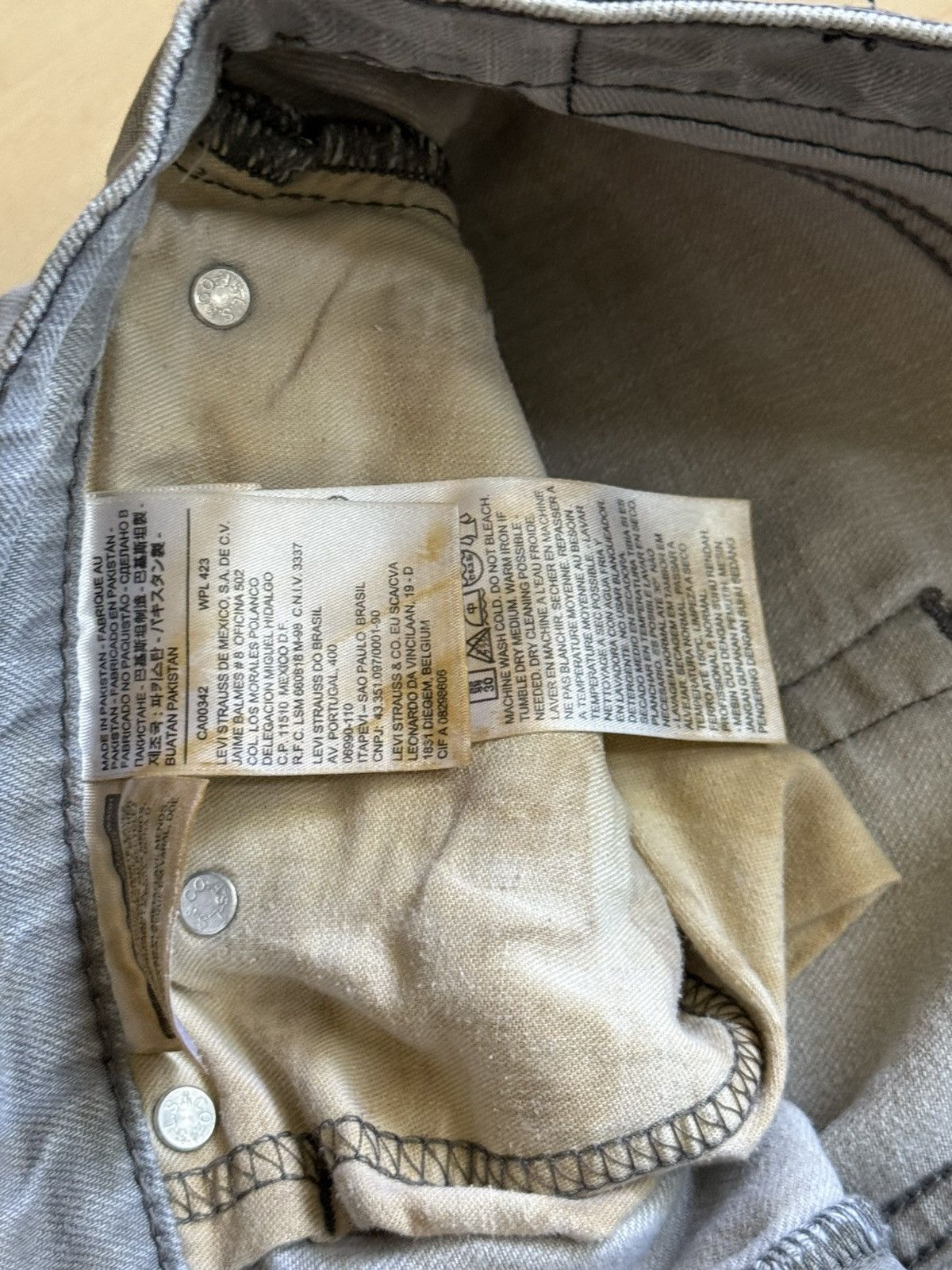 Levi's Levi’s 511 Dirty gray denim jeans vintage western opium y2k Size US 36 / EU 52 - 4 Thumbnail