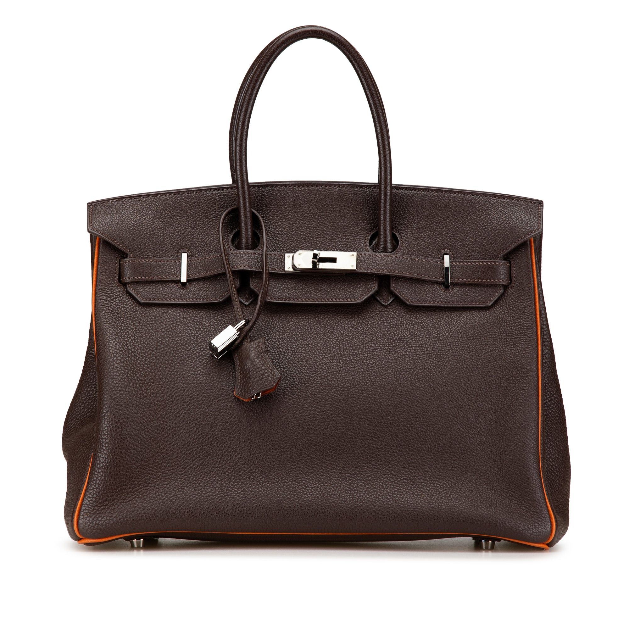 Hermes Hermès Special Order Bicolor Togo Verso Birkin Retourne 35 Brown Size ONE SIZE - 1 Thumbnail