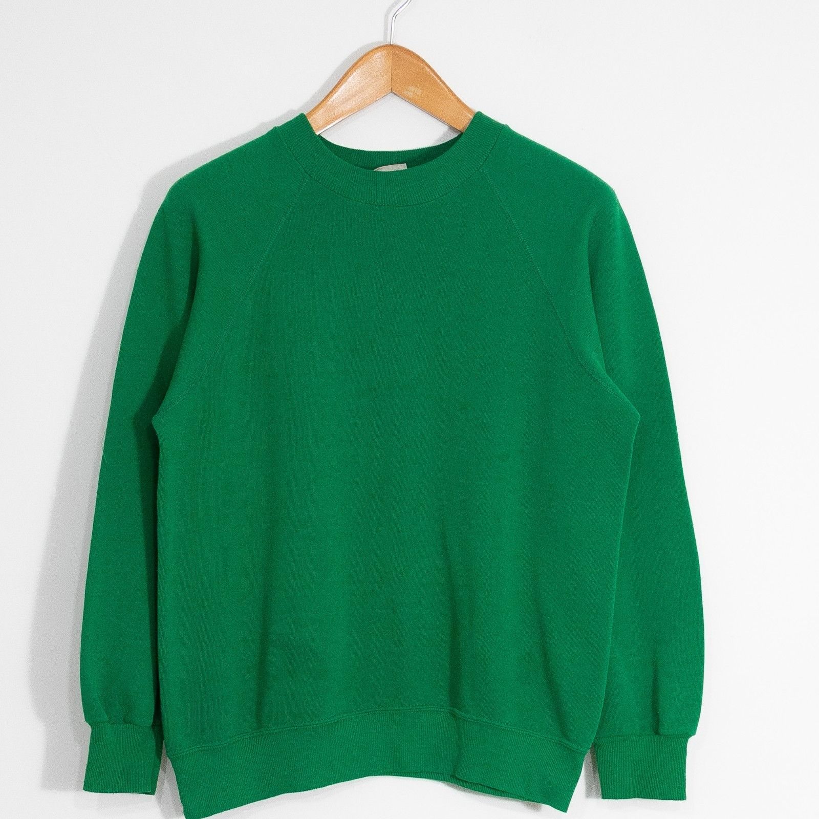 Vintage Vintage 80s Bassett Walker Blank Raglan Sweatshirt Medium Size US M / EU 48-50 / 2 - 2 Thumbnail