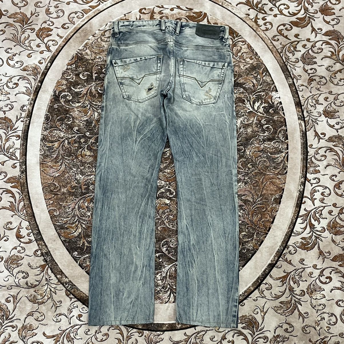 Diesel 🔥Vintage Diesel Industry Krooley Ripped Distress Denim Jeans Size US 34 / EU 50 - 4 Thumbnail