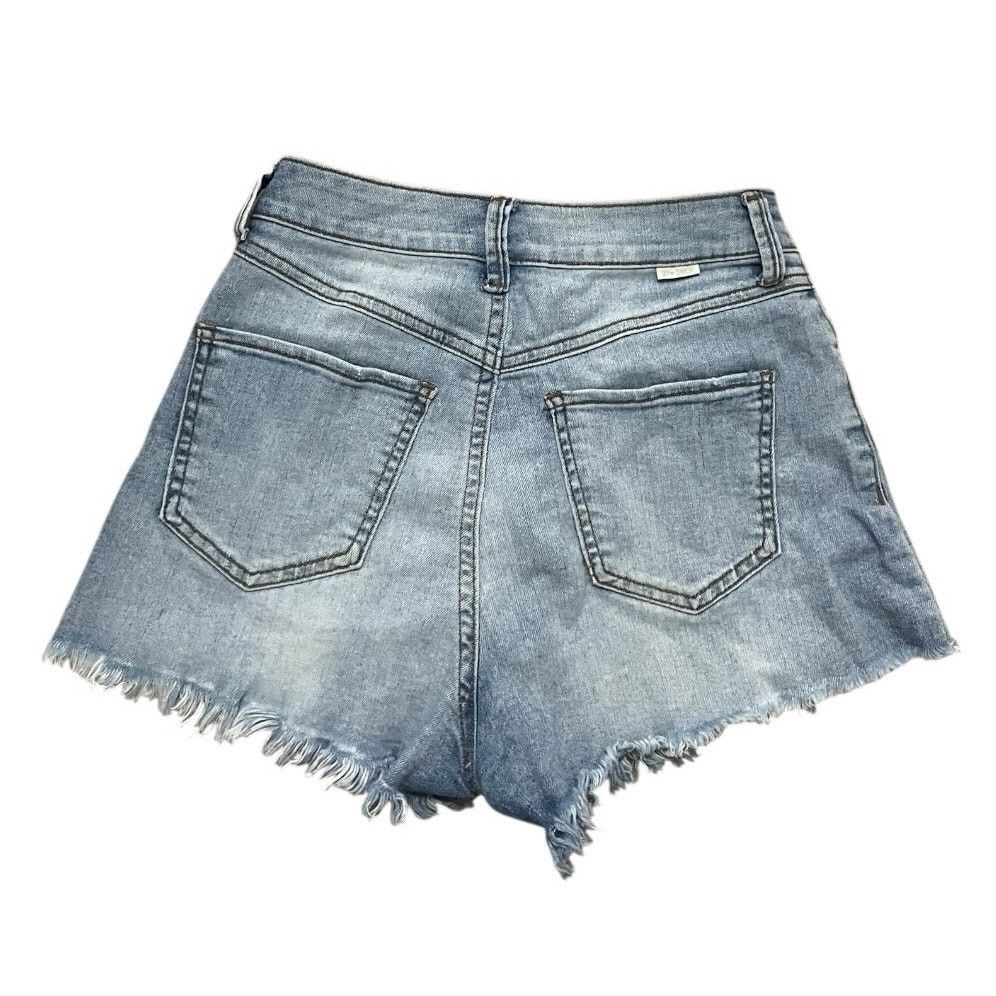 Other Sky and Sparrow Denim High Rise Distressed Mini Jean Shorts Size 24" / US 00 / IT 34 - 4 Thumbnail