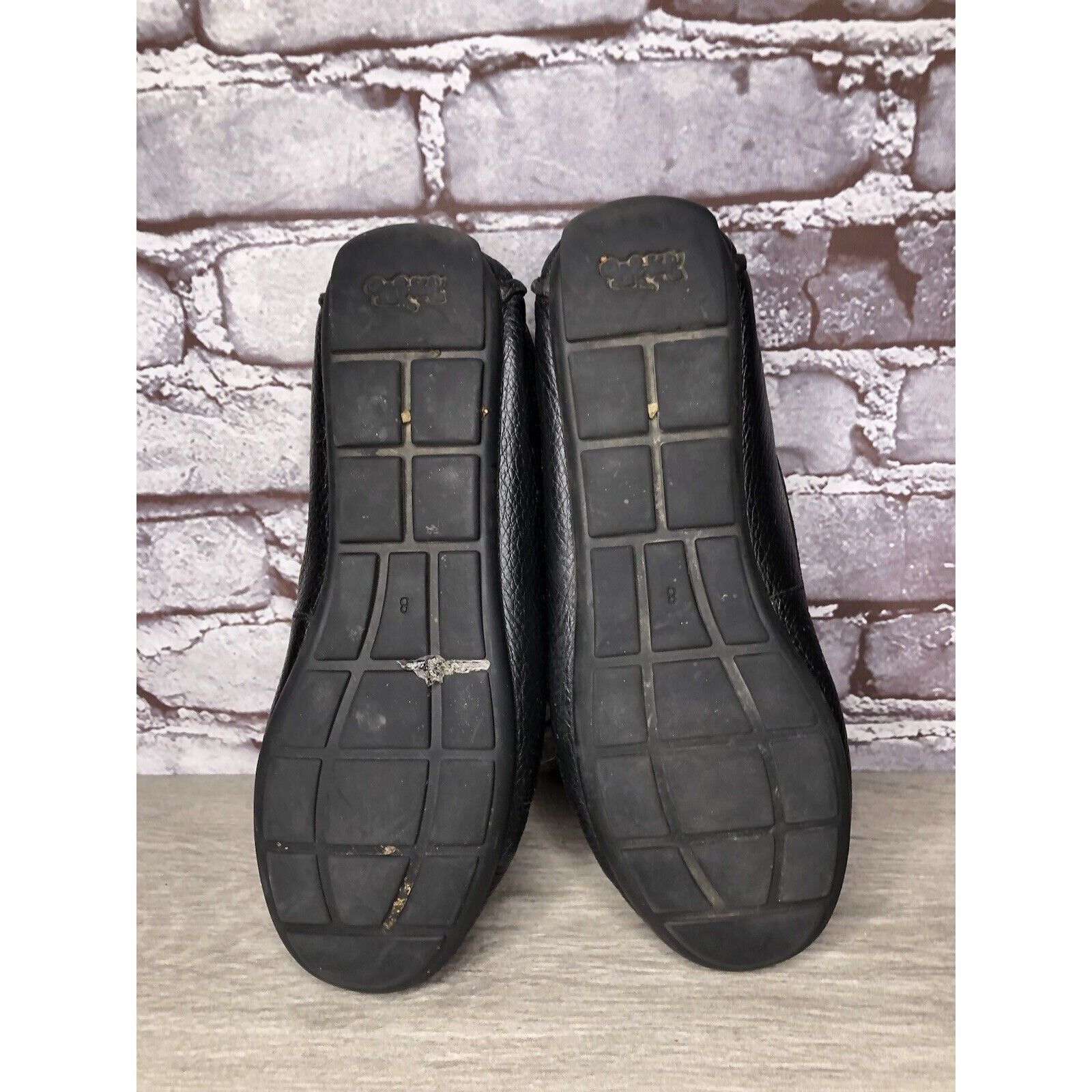 Coach Coach Black Pebbled Leather Badge Moccasin Loafers Shoes Wom Size US 8.5 / IT 38.5 - 20 Thumbnail