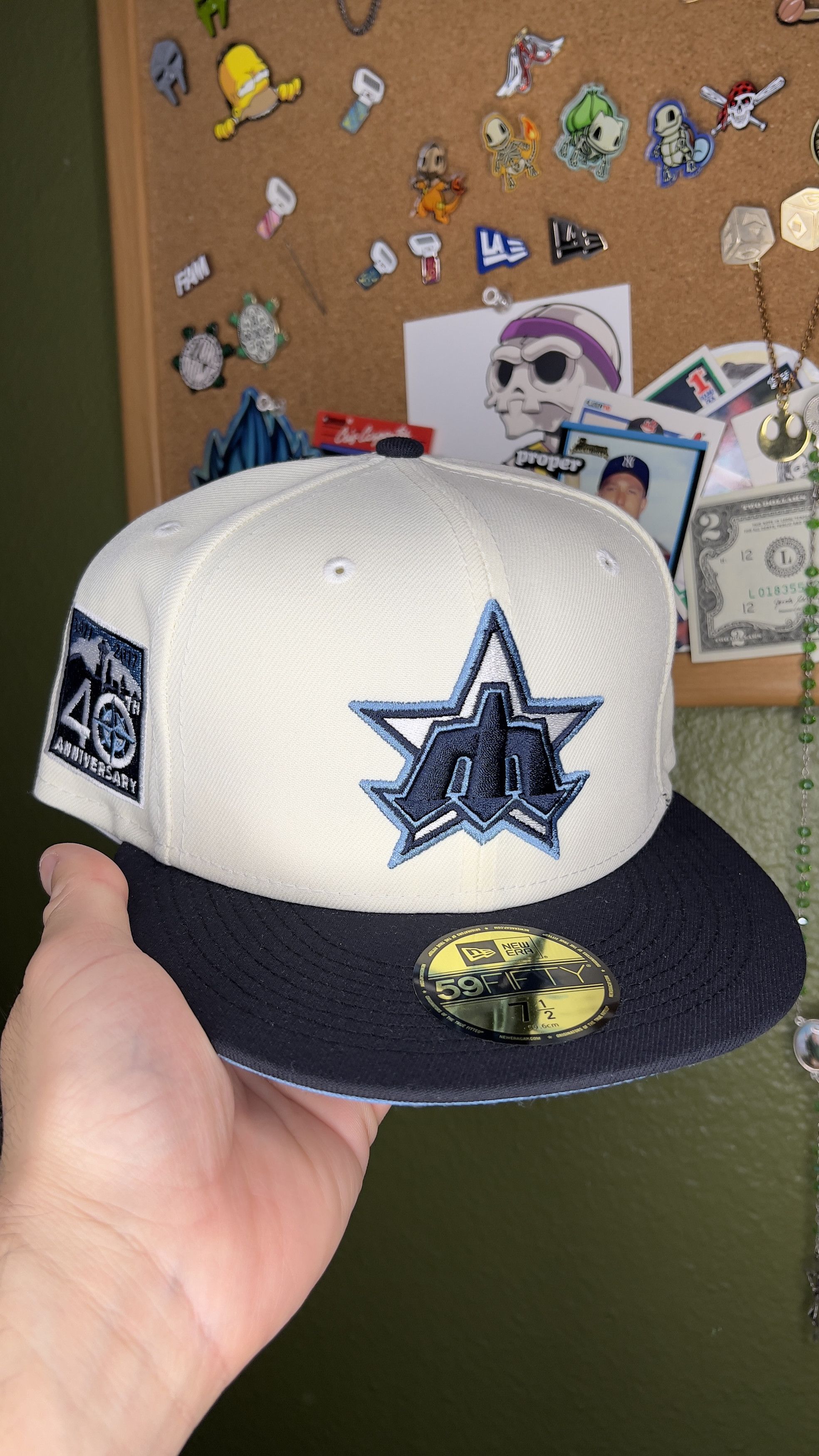 Seattle Mariners Hat on sale club fitted 7 1/2