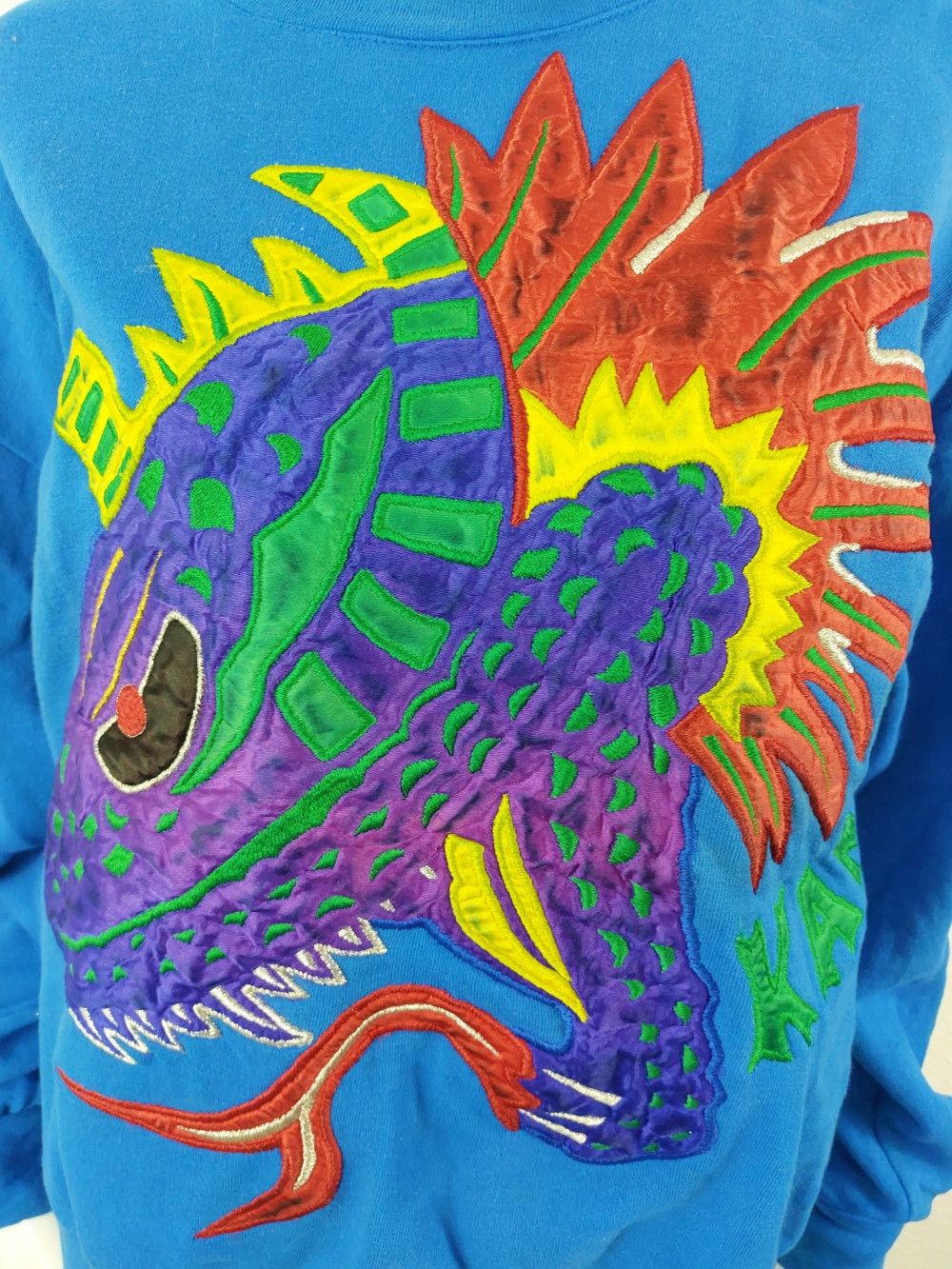 Kansai Yamamoto Kansai Yamamoto Japan Applique Dragon Sweater Pullover Size US M / EU 48-50 / 2 - 3 Thumbnail