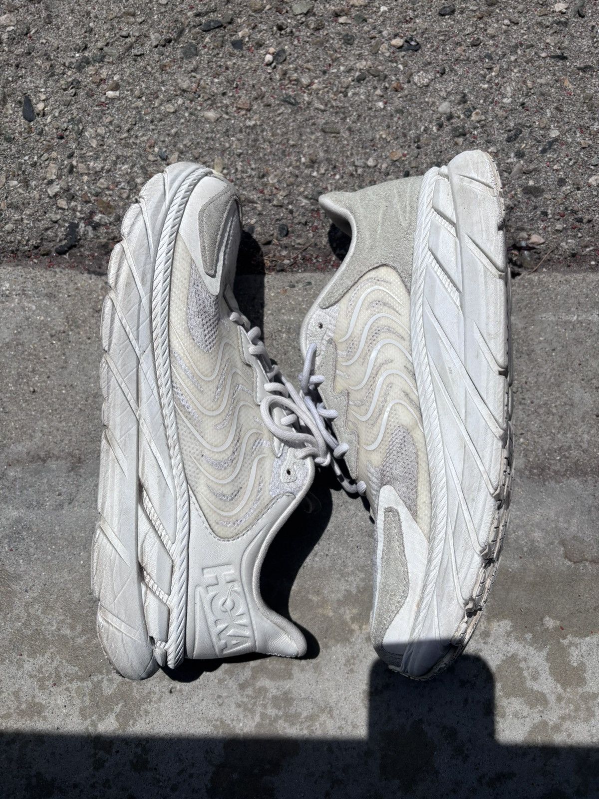 Hoka Hoka Clifton LS Off White Size US 9 / EU 42 - 6 Thumbnail