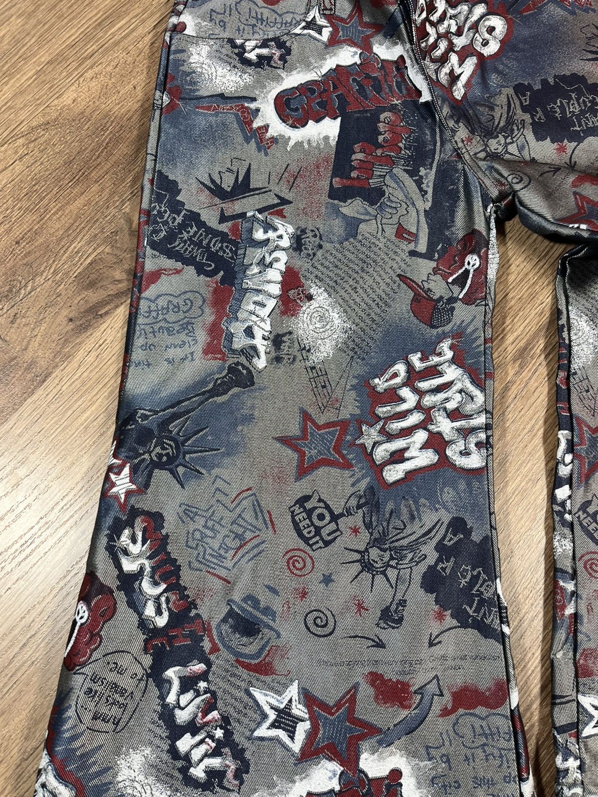 Rap Tees Y2K Wide Leg Graffiti Baggy Skate Vintage Hip Hop Rap Pants Size US 34 / EU 50 - 8 Thumbnail