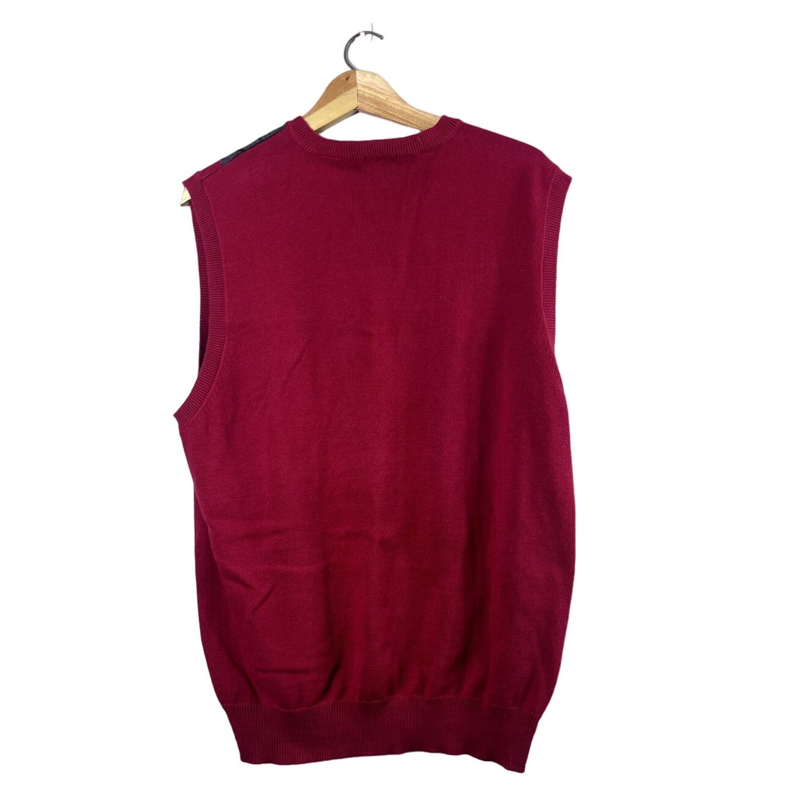 Izod Men's Vintage Red Izod Argyle Sweater Vest L Size US L / EU 52-54 / 3 - 4 Thumbnail