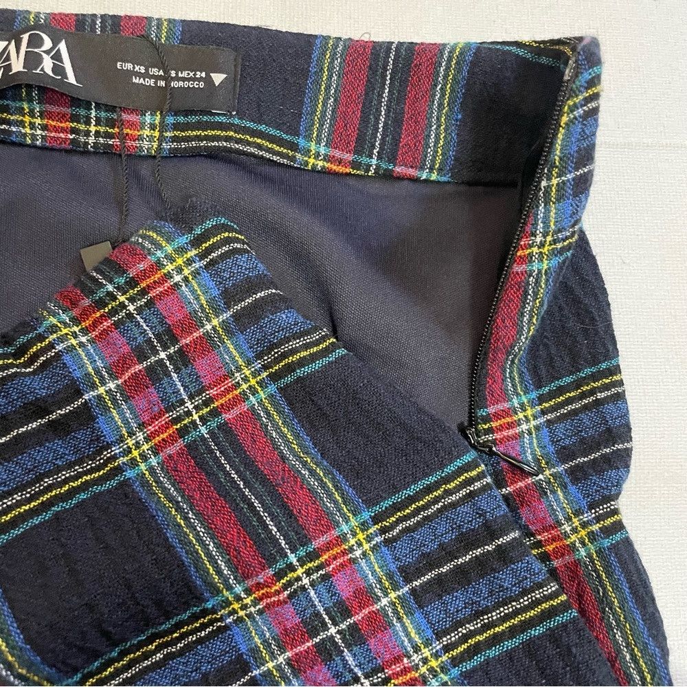 Zara NWT New Zara Plaid Bubble Skirt Size XS Size 26" / US 2 / IT 38 - 5 Thumbnail