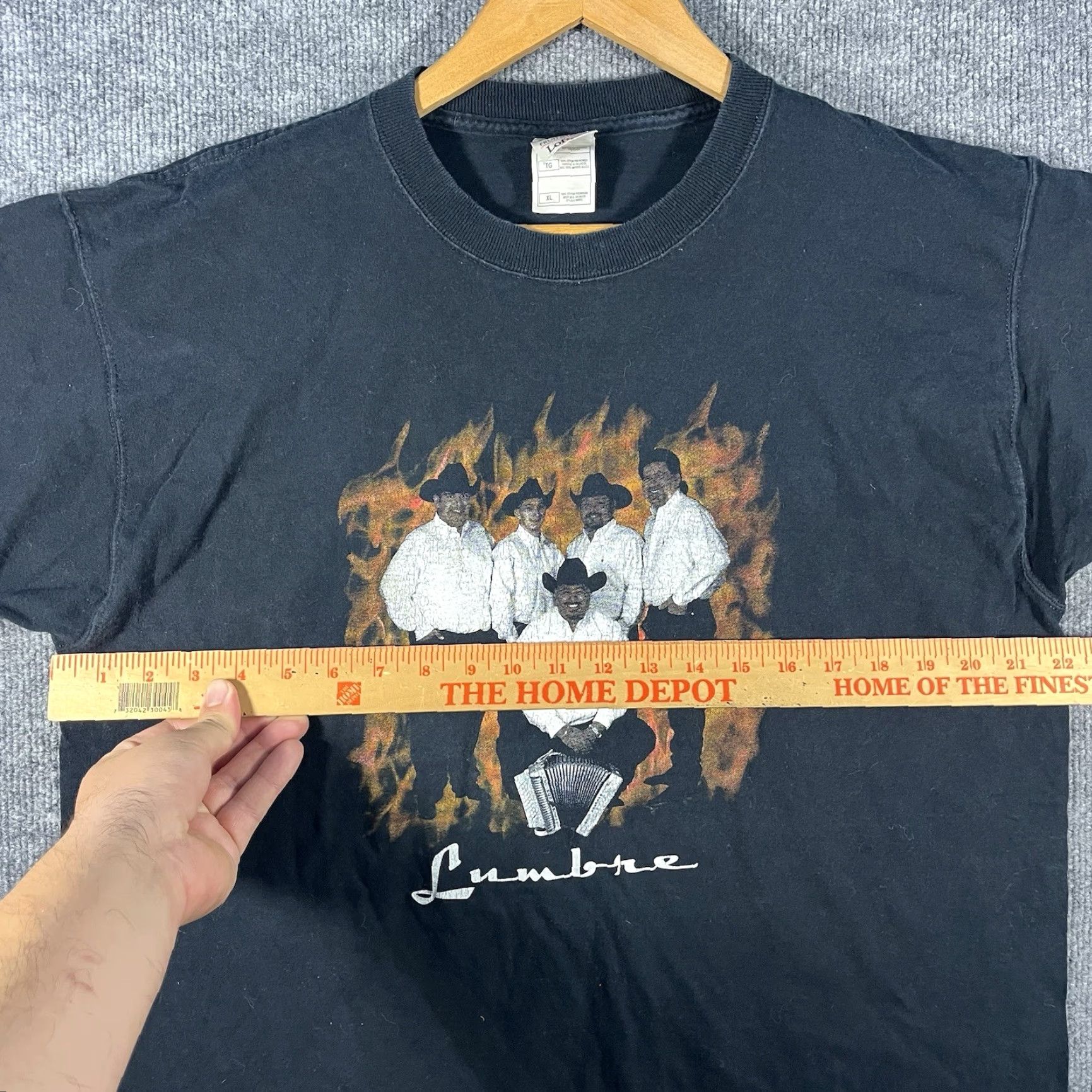 Fruit Of The Loom VINTAGE Grupo Lumbre Shirt Black XL Promo Corridos Norteno Banda Mexican 2000s Shirt Men XL Black 90s Music Mexican Concert Tour 2000s Y2K RARE Size US XL / EU 56 / 4 - 4 Thumbnail