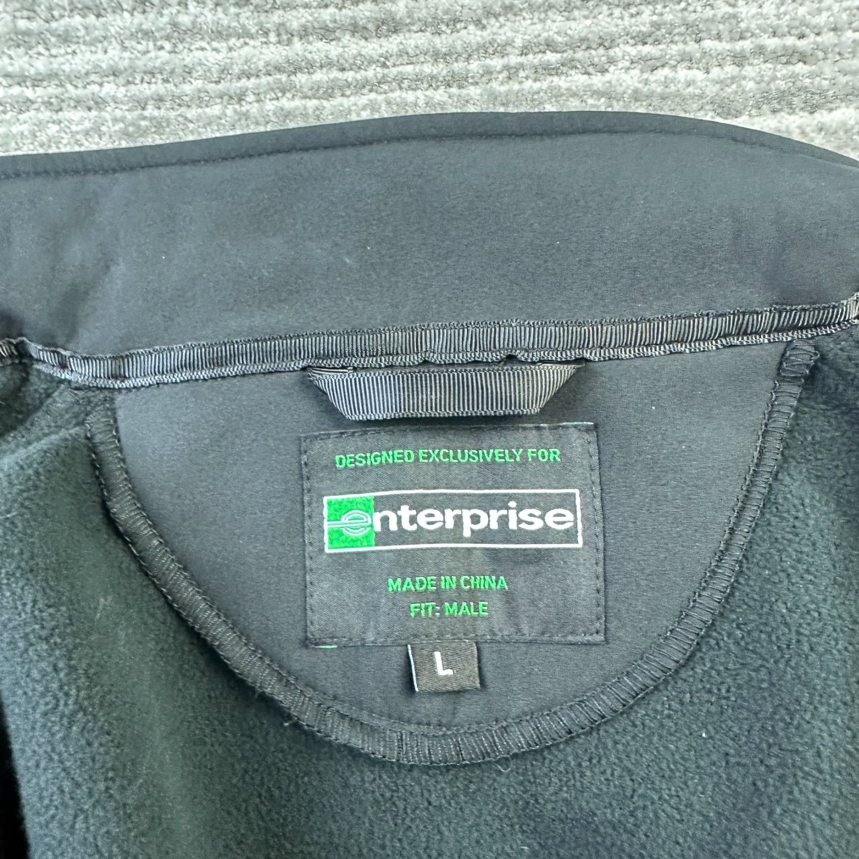 Vintage VINTAGE Image Solutions Enterprise Jacket Mens Large Black Softshell Windbreaker Full Zip Logo Size US L / EU 52-54 / 3 - 7 Thumbnail