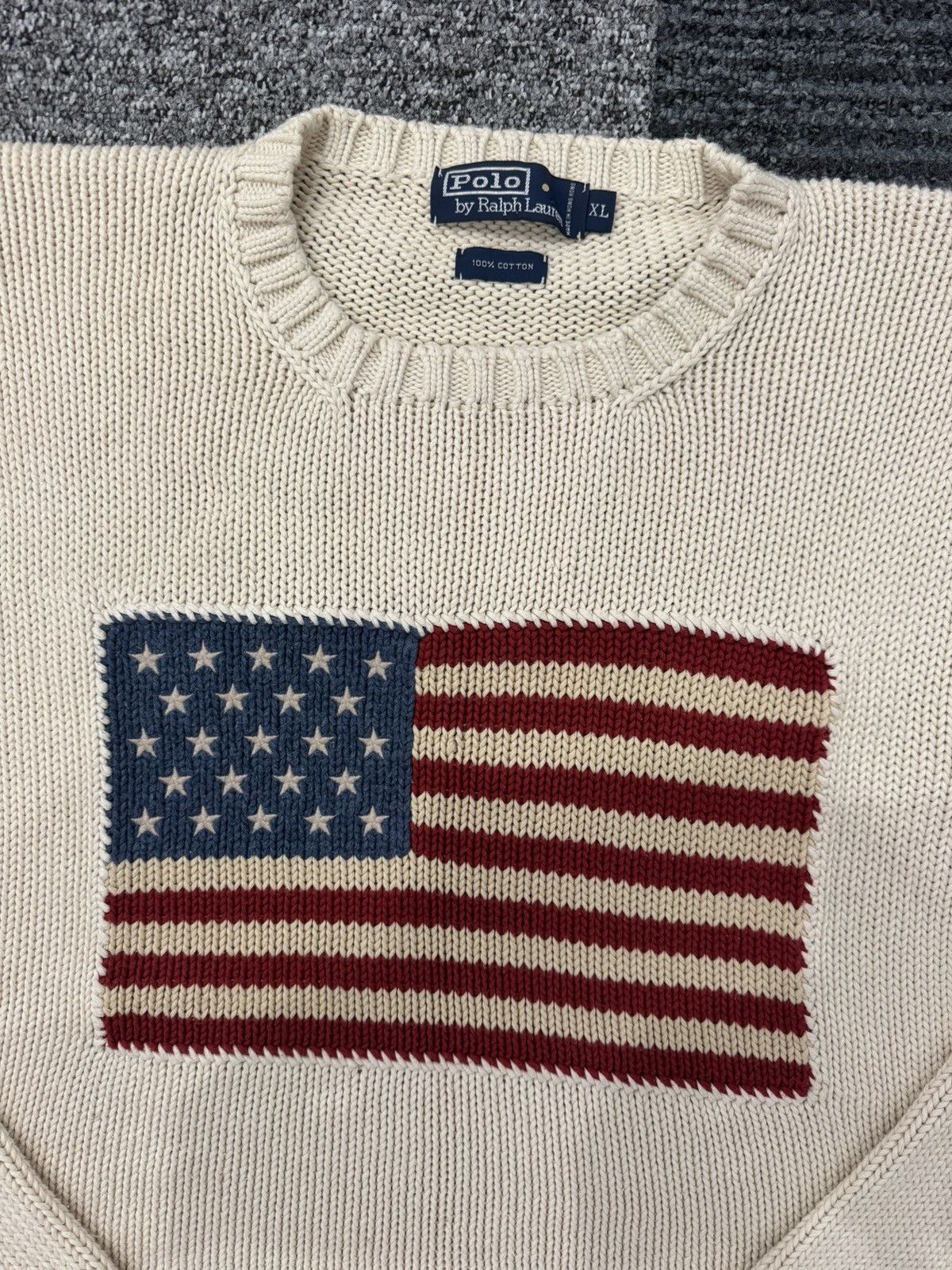 Carhartt Ralph Lauren Polo sweater usa flag vintage og Size US XL / EU 56 / 4 - 3 Thumbnail