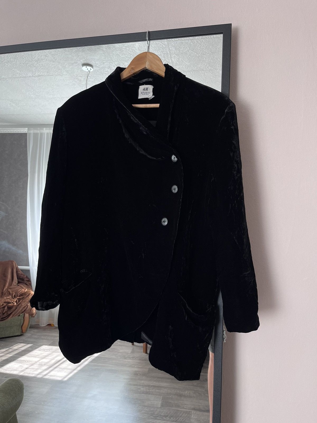 H&M H&M STUDIO A/W 2016 Velour O/N SC Selma Coat Size XXS / US 00 / IT 34 - 1 Thumbnail