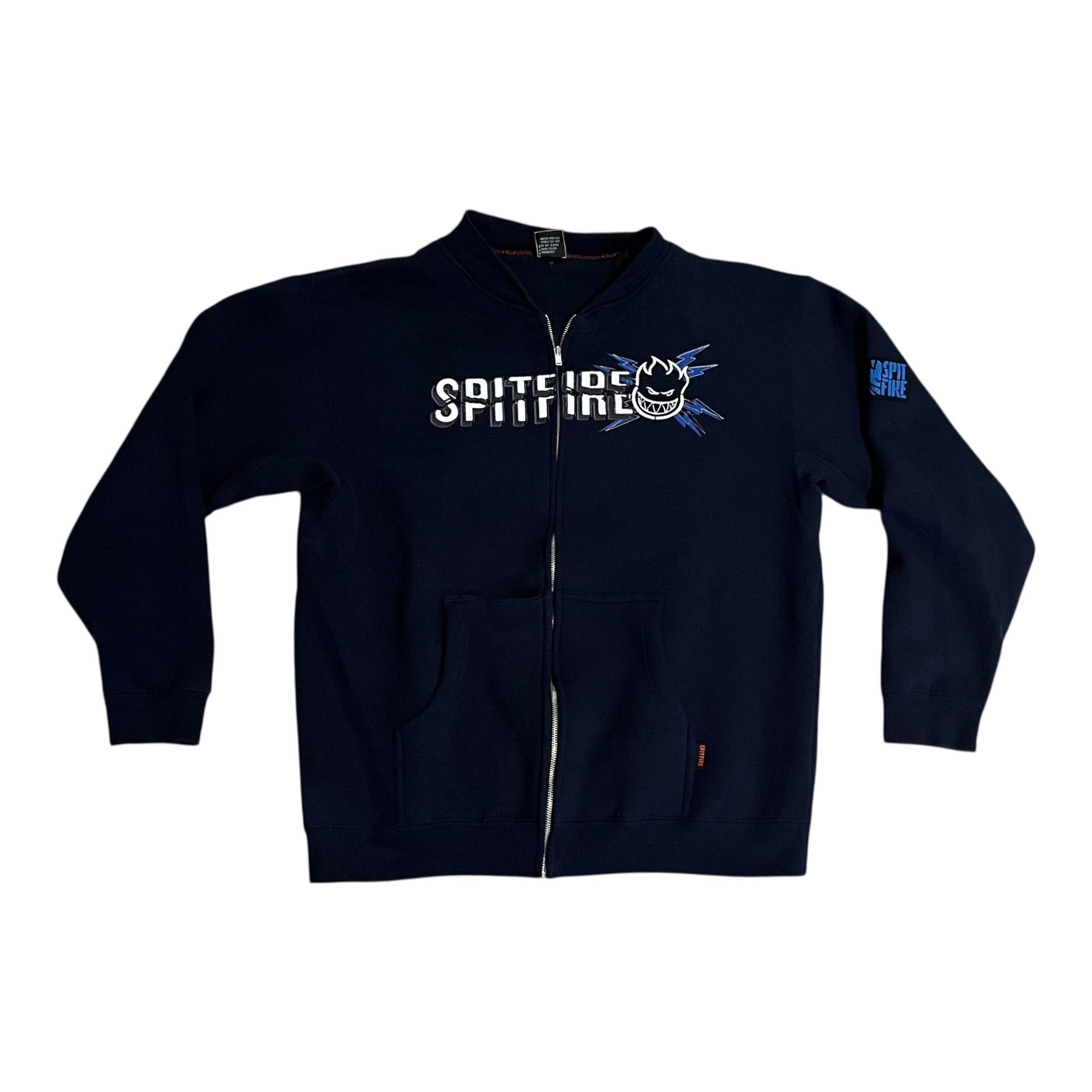 Spitfire VINTAGE Spitfire Wheels Utility Pockets Zip Up Hoodie y2k Size US L / EU 52-54 / 3 - 9 Thumbnail