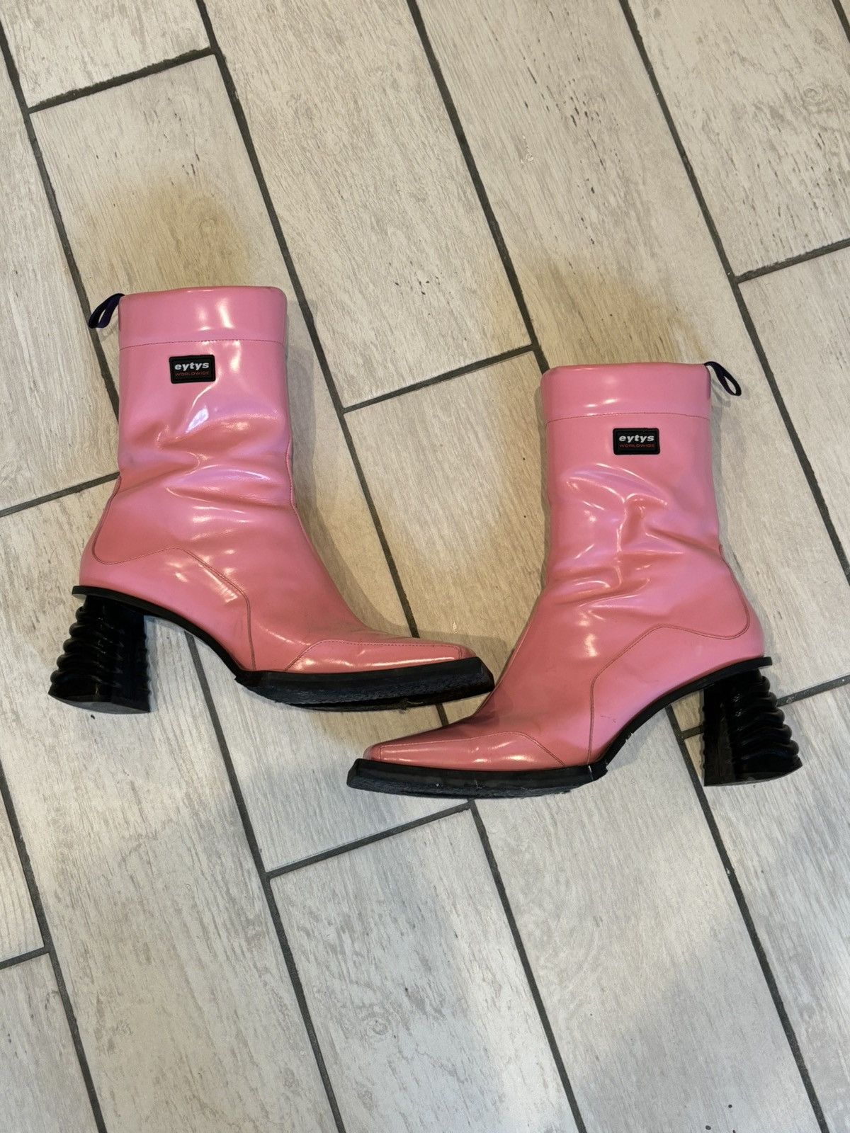 Eytys Eytys Pink Leather Gaia Boots | Grailed