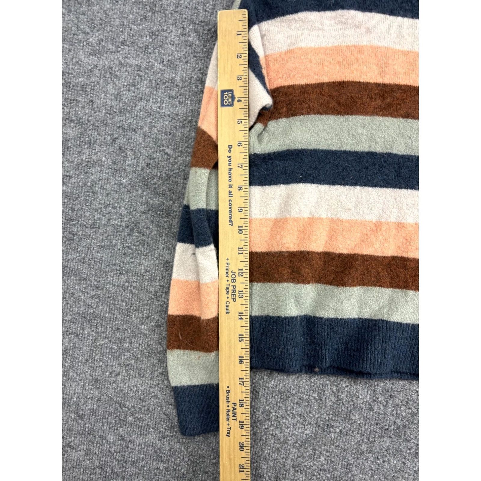 Madewell Madewell Sweater Womens XXS Multicolor Stripe Crew Neck Wool Blend Pullover Size XXS / US 00 / IT 34 - 4 Thumbnail