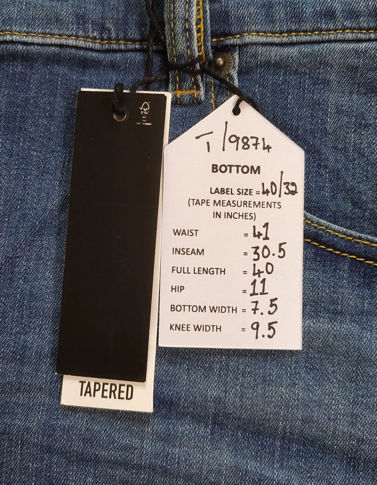 Diesel Diesel D-YENNOX L.32 MENS JEANS T/9874 Size US 40 / EU 56 - 6 Thumbnail