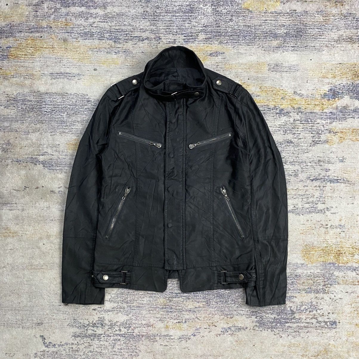 Japanese Brand × Le Grande Bleu (L.G.B.) × Shellac Shellac bikers jacket Size US S / EU 44-46 / 1 - 1 Thumbnail