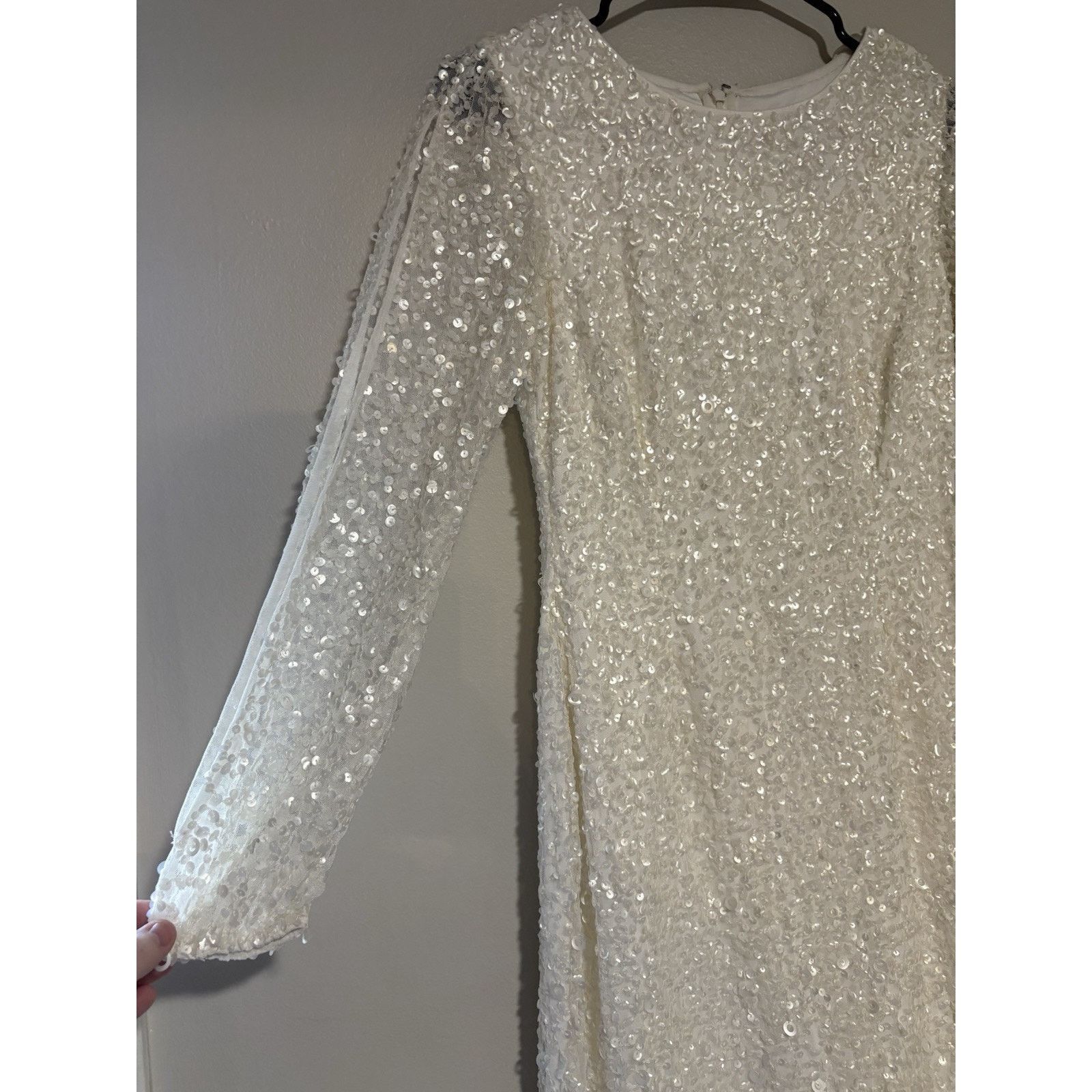 Adrianna Papell ADRIANNA PAPELL Womens Silver Mini Sheath Dress Size: 2 Size XS / US 0-2 / IT 36-38 - 3 Thumbnail