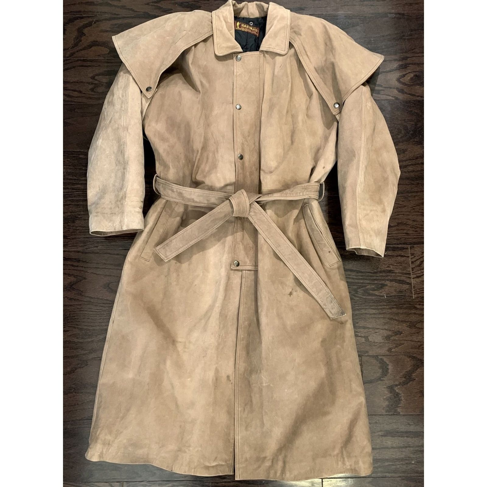 Vintage VINTAGE Harvard Western Duster Leather Long Jacket Trenchcoat Mens Large Lined Coat"} Size US L / EU 52-54 / 3 - 2 Thumbnail