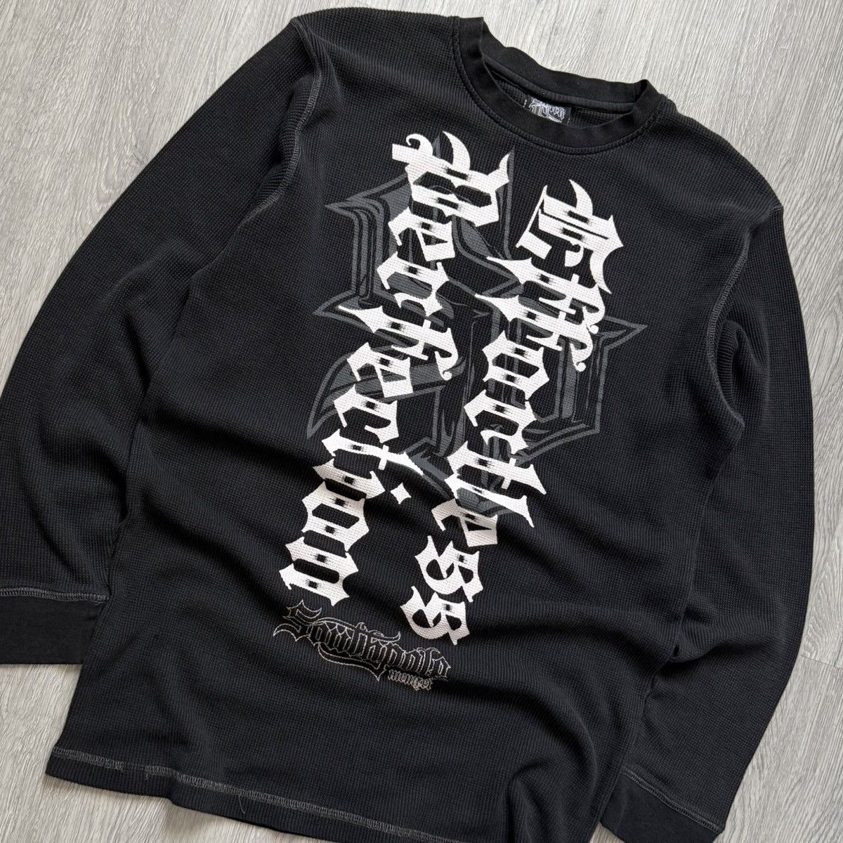 Southpole Vintage Y2K Southpole Black Thermal Longsleeve - Sz XL Size US XL / EU 56 / 4 - 2 Thumbnail