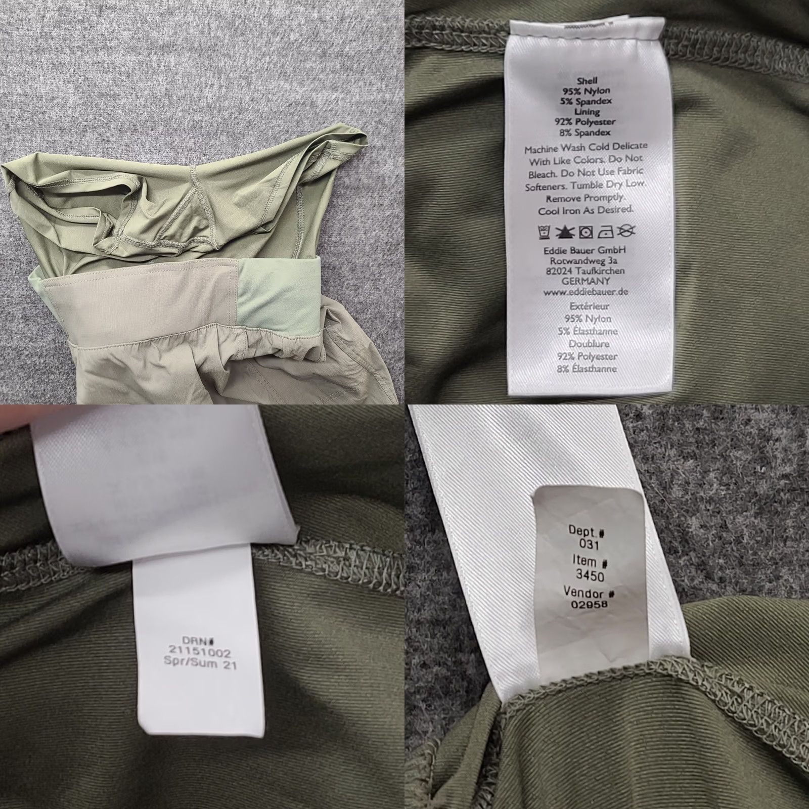 Eddie Bauer Eddie Bauer First Ascent Skirt Womens 0 Skort Regular Fit Lined Cargo Outdoors Green Nylon Spandex Microfiber Pockets Stretch Short Skort Style Size 25" / US 0 / IT 36 - 8 Thumbnail