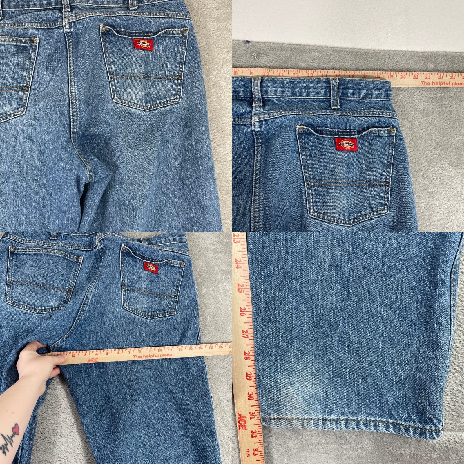 Dickies Dickies Jeans Mens 38x32 Blue Straight Leg Denim Workwear Skater Rugged Casual Size US 38 / EU 54 - 8 Thumbnail