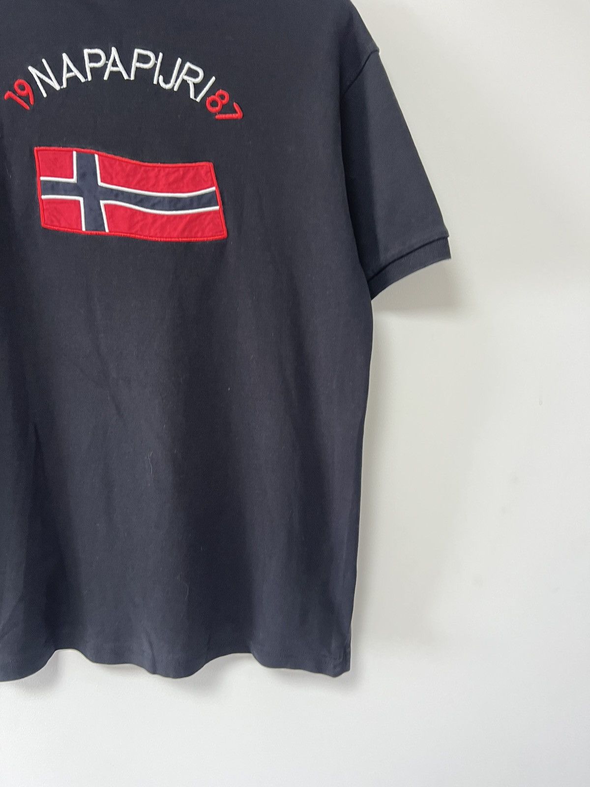 Napapijri Napapijri 1987 Black Polo Shirt Shirt Sleeve Black Rare sz L Size US L / EU 52-54 / 3 - 11 Thumbnail