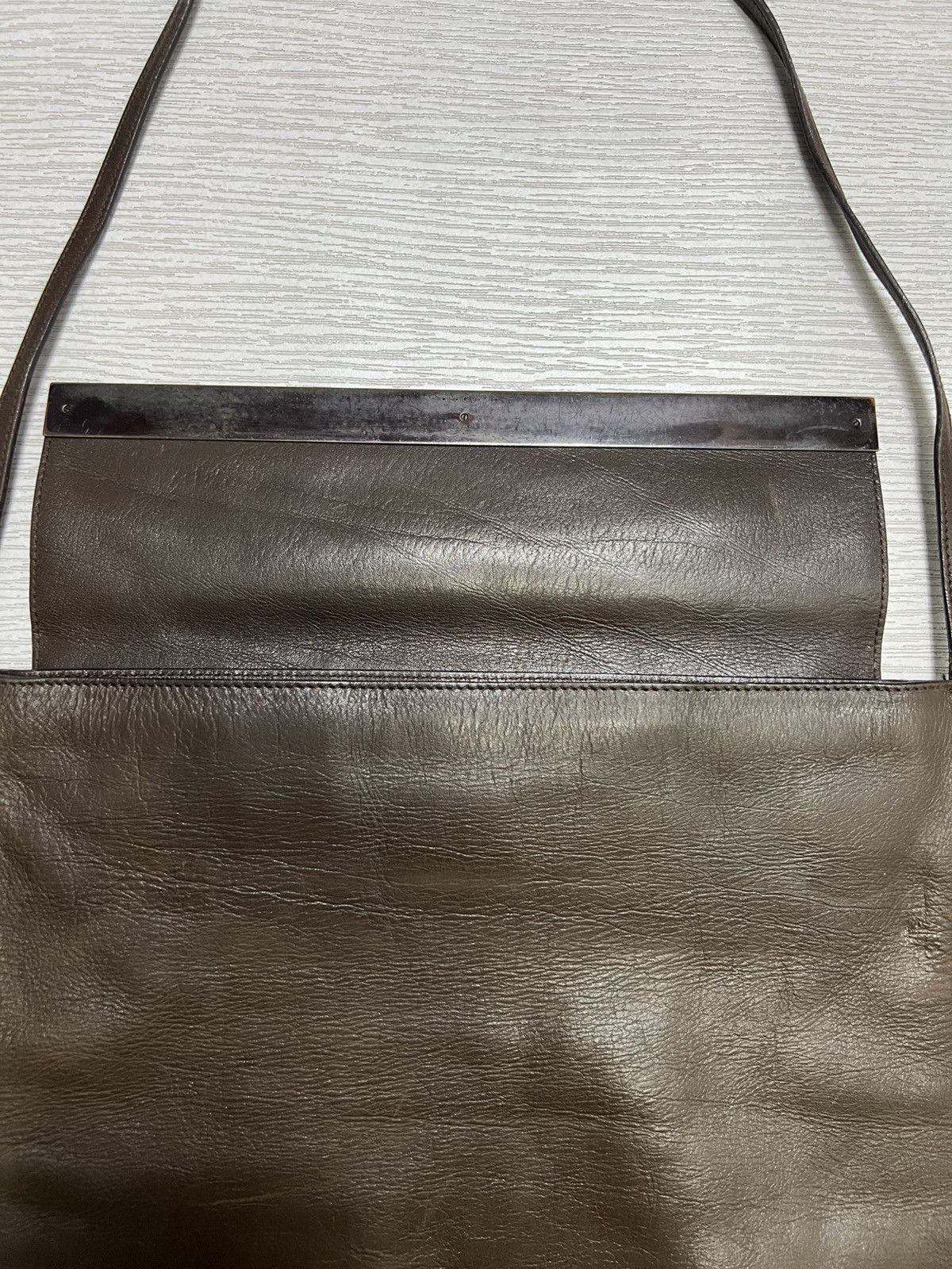 Gucci Gucci - Tom Ford - Brown Leather Shoulder Bag Size ONE SIZE - 15 Thumbnail