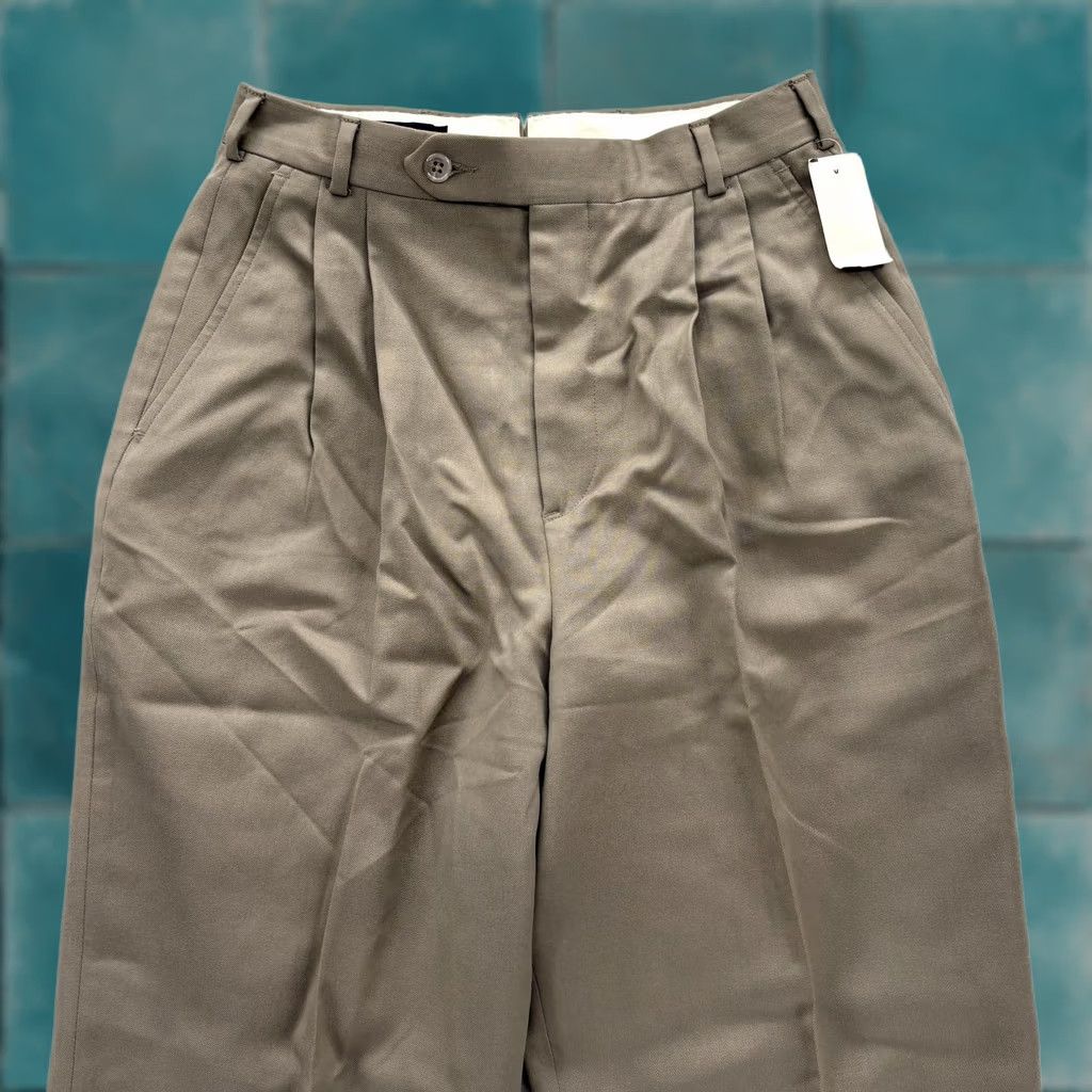 Brooks Brothers VINTAGE Brooks Brothers Dress Pants Womens 6 Taupe Wool Pleated USA Twill Career Beige Pockets Button 36in Inseam Mens Women Girls Size 28" / US 6 / IT 42 - 1 Thumbnail