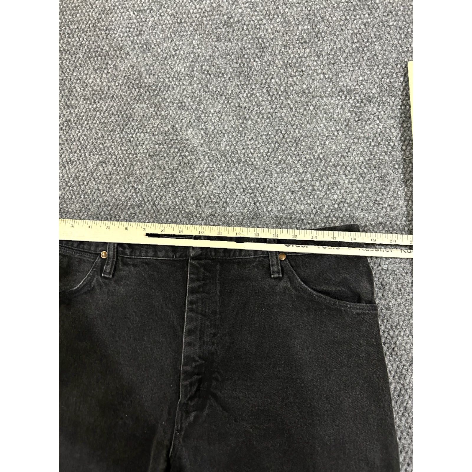 Wrangler Wrangler Jeans Mens 38x32 Black Regular Fit Straight Denim Classic Western Jeans Size US 38 / EU 54 - 3 Thumbnail