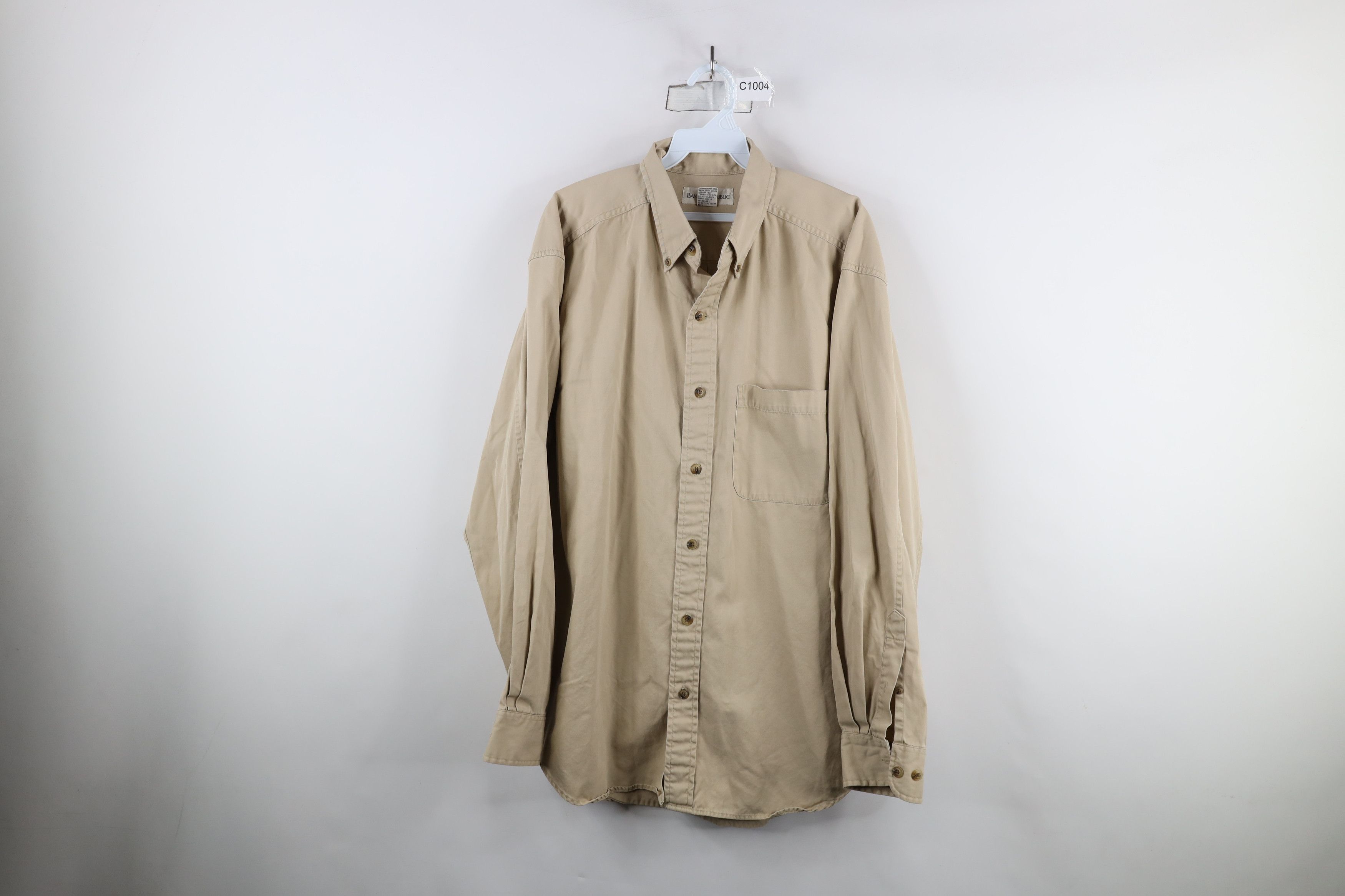 Banana Republic × Vintage Vintage 90s Banana Republic Heavy Cotton Button Down Shirt Size US L / EU 52-54 / 3 - 1 Thumbnail