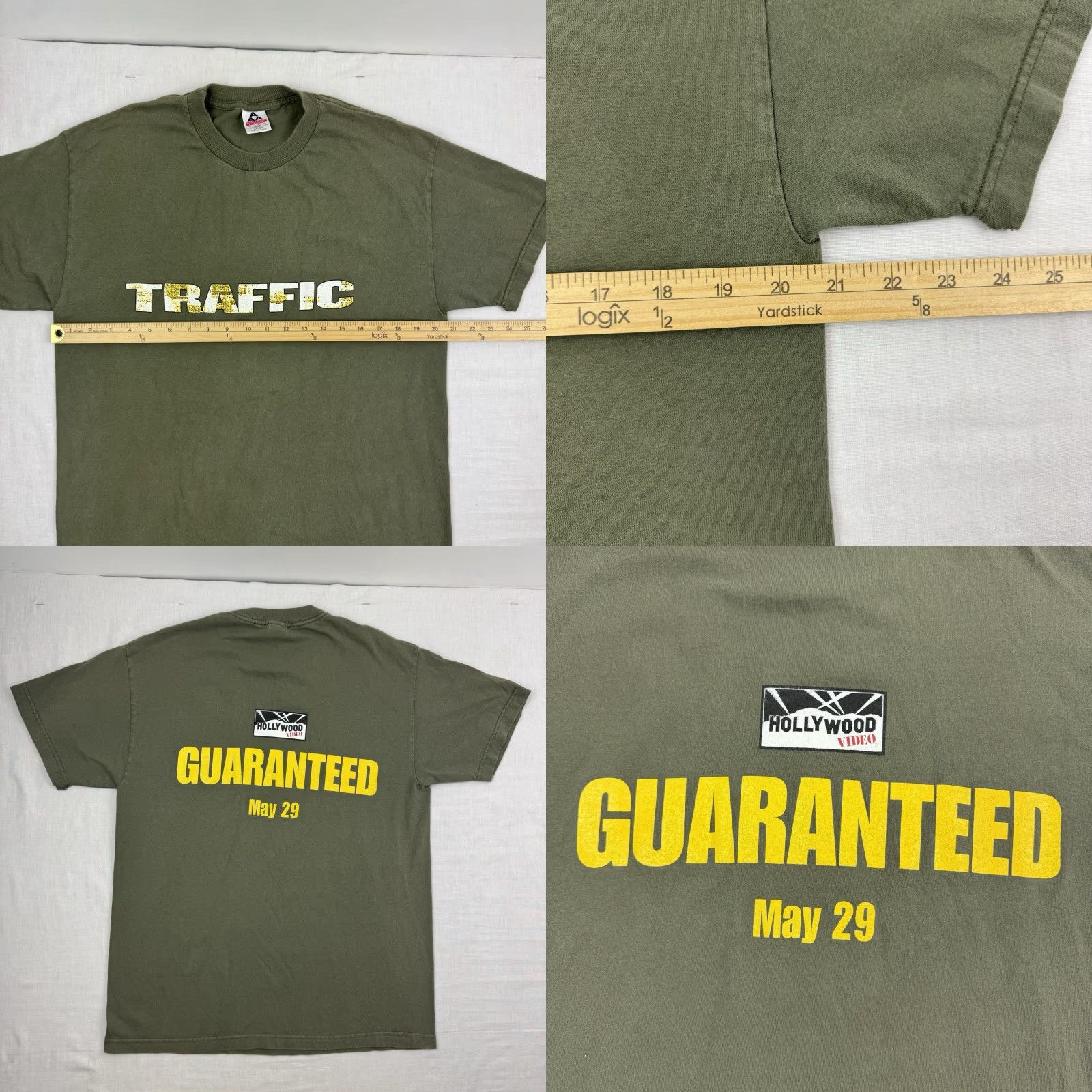 Vintage VINTAGE Traffic Movie Promo T-Shirt Adult Large Green 90s Y2K Hollywood Video Rental Men's Size US L / EU 52-54 / 3 - 8 Thumbnail