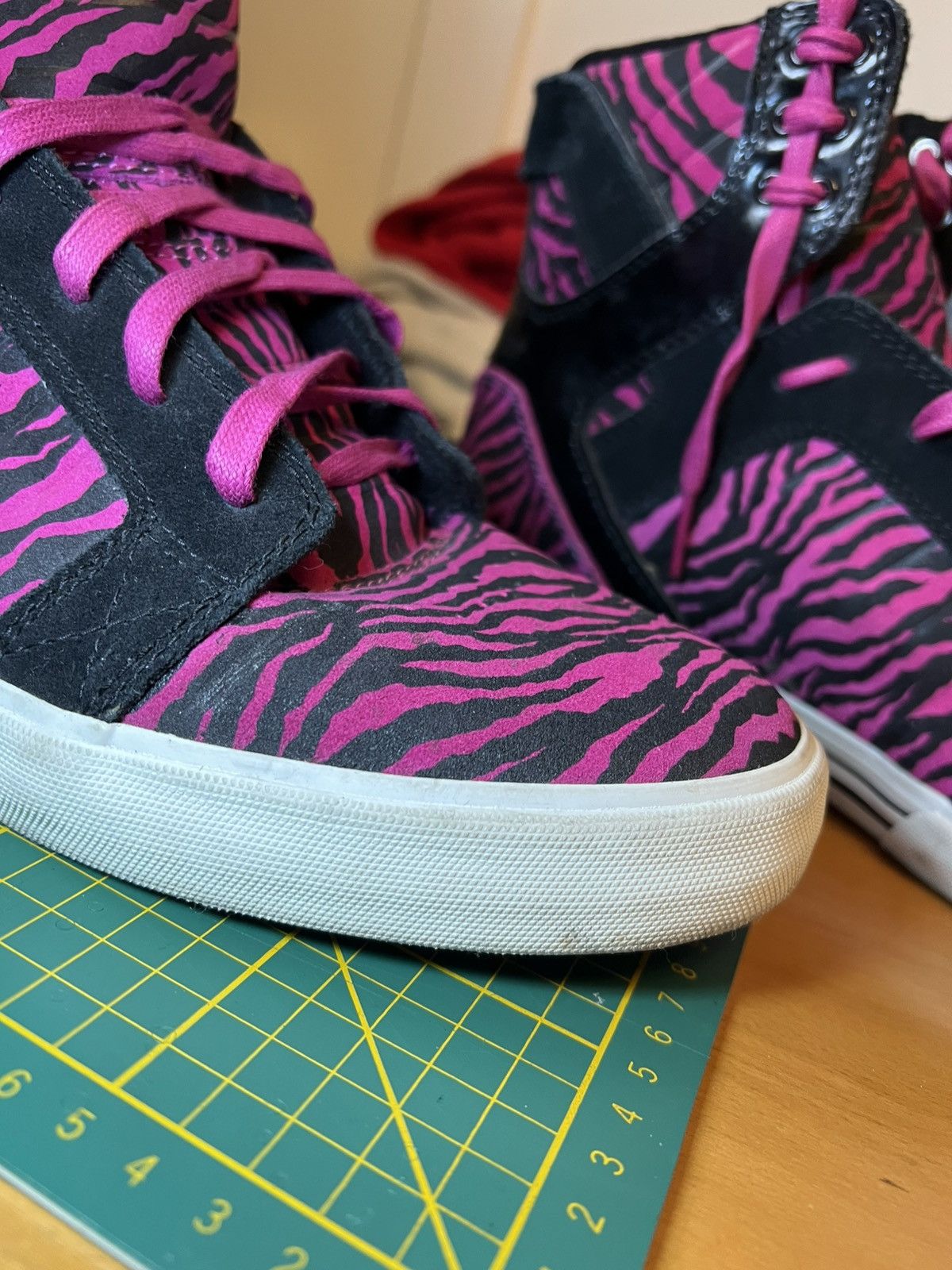 Supra Vintage Supra Muska Skytop Black Magenta Zebra Striped shoes Size US 13 / EU 46 - 20 Thumbnail
