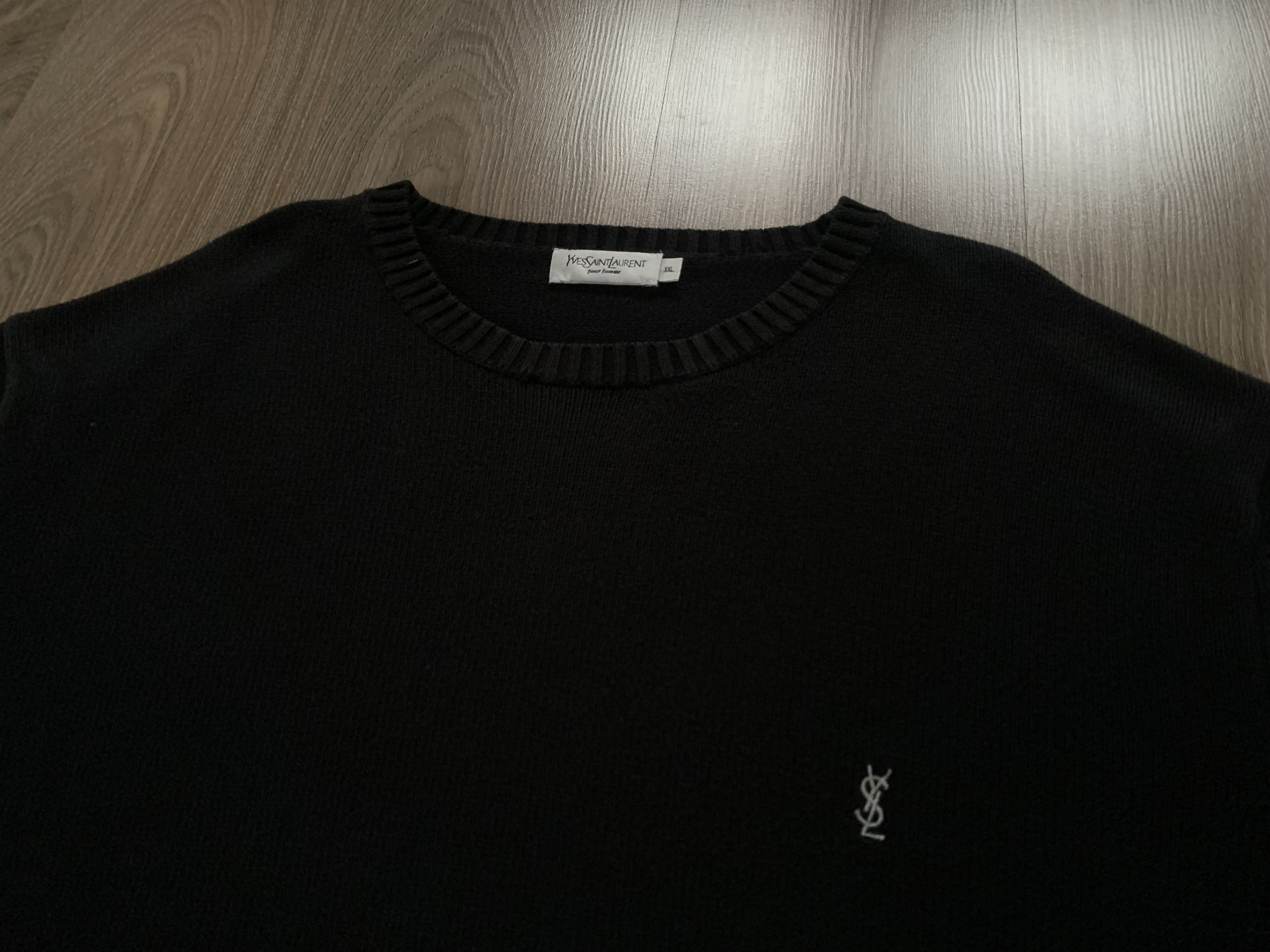Yves Saint Laurent Vintage Yves Saint Laurent YSL Black Sweater Knit Jumper Size US XXL / EU 58 / 5 - 5 Thumbnail