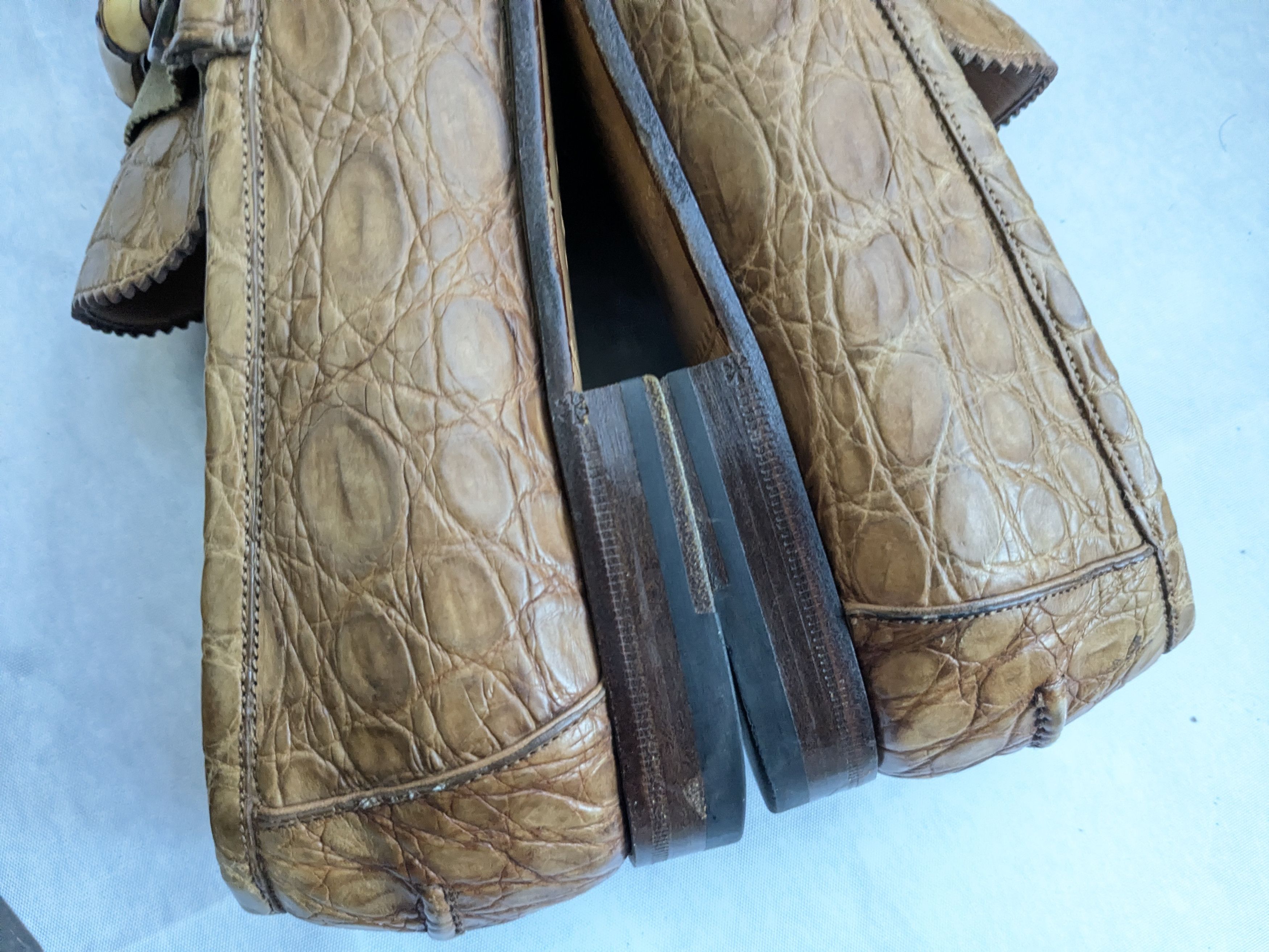 Gucci Gucci Horsebit Loafers Brown Crocodile Bamboo Size US 9 / EU 42 - 10 Thumbnail
