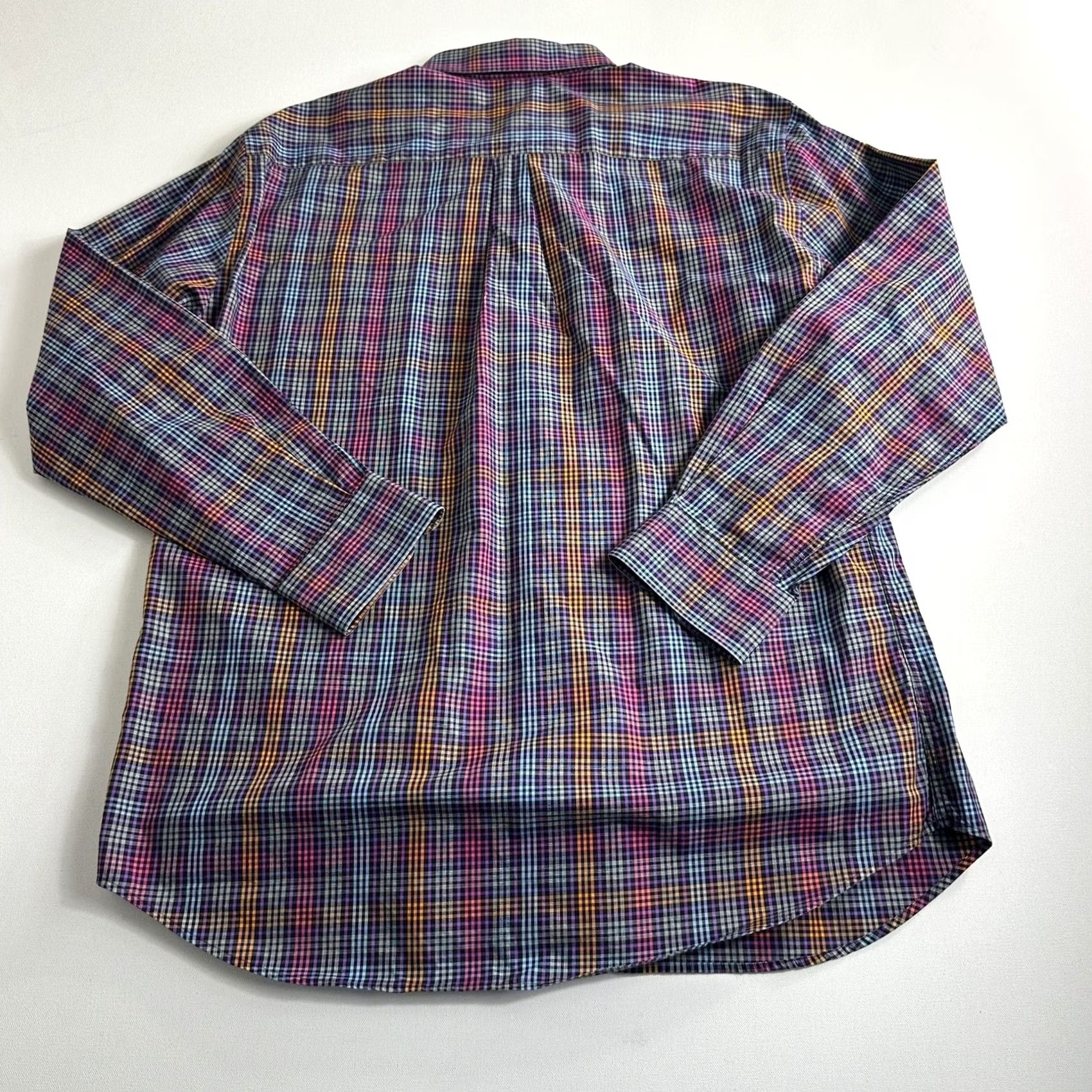 Peter Millar Peter Millar Button-Down Shirt Longsleeve Men Black Checkered Purple Orange XL Size US M / EU 48-50 / 2 - 2 Thumbnail
