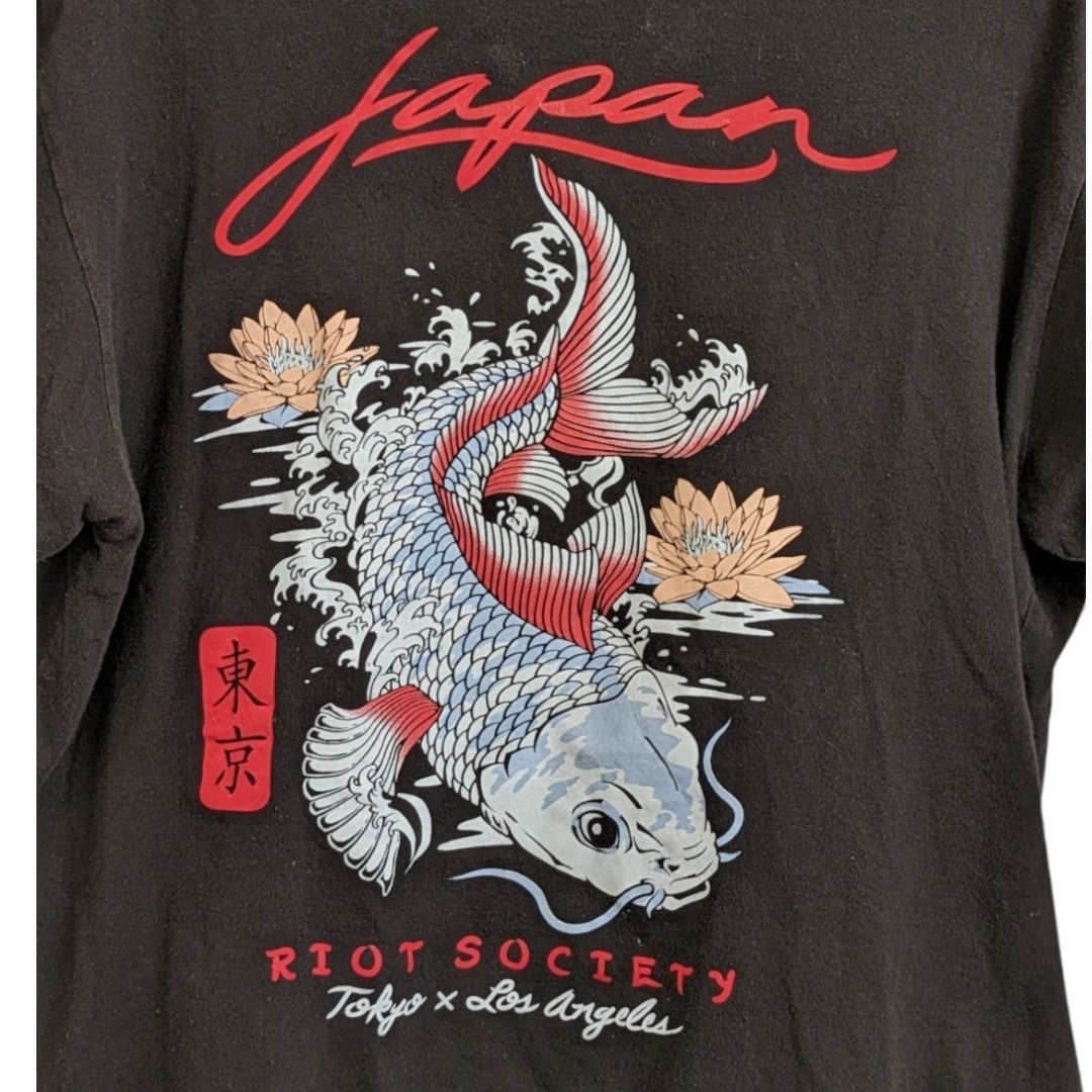 Riot Society Riot Society Tokyo x Los Angeles Fish Lotus Flower Men's M Size US M / EU 48-50 / 2 - 2 Thumbnail
