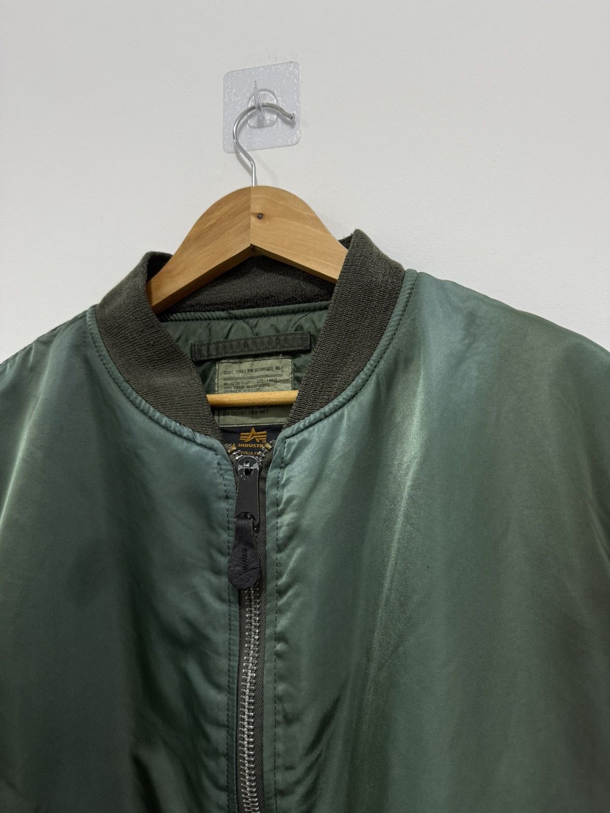Alpha Industries Vtg Alpha Industries Bomber Jacket MA-1 Size US L / EU 52-54 / 3 - 3 Thumbnail