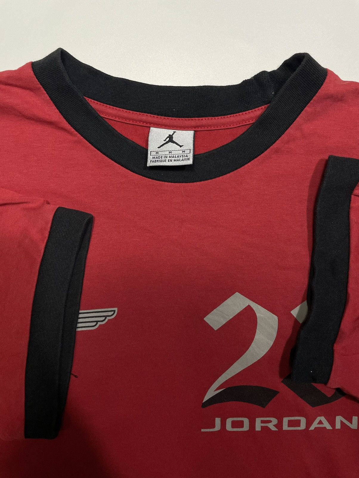 Jordan Brand Vintage Rare Ringer Nike Air Jordan 23 Made In Malaysia Size US M / EU 48-50 / 2 - 3 Thumbnail